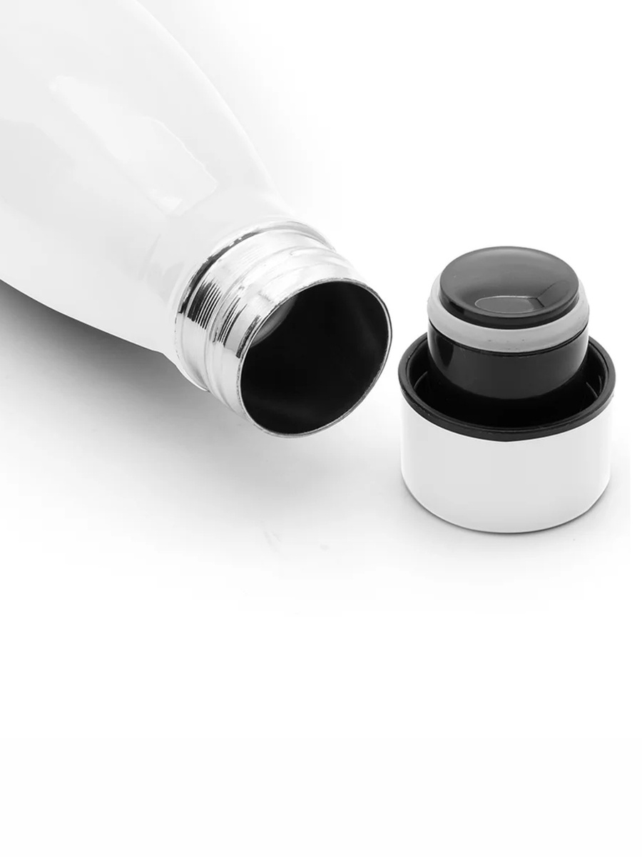 Estasi White Stainless Steel Water Bottle 500ml