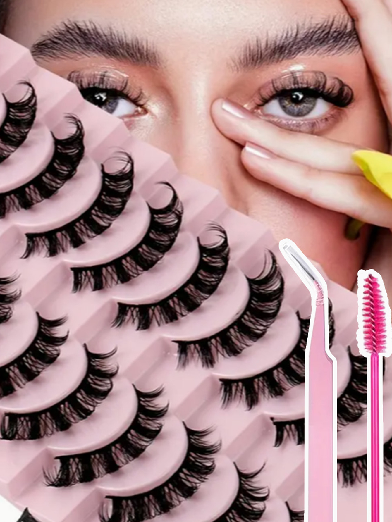 10 Pairs Volumizing False Eyelashes
