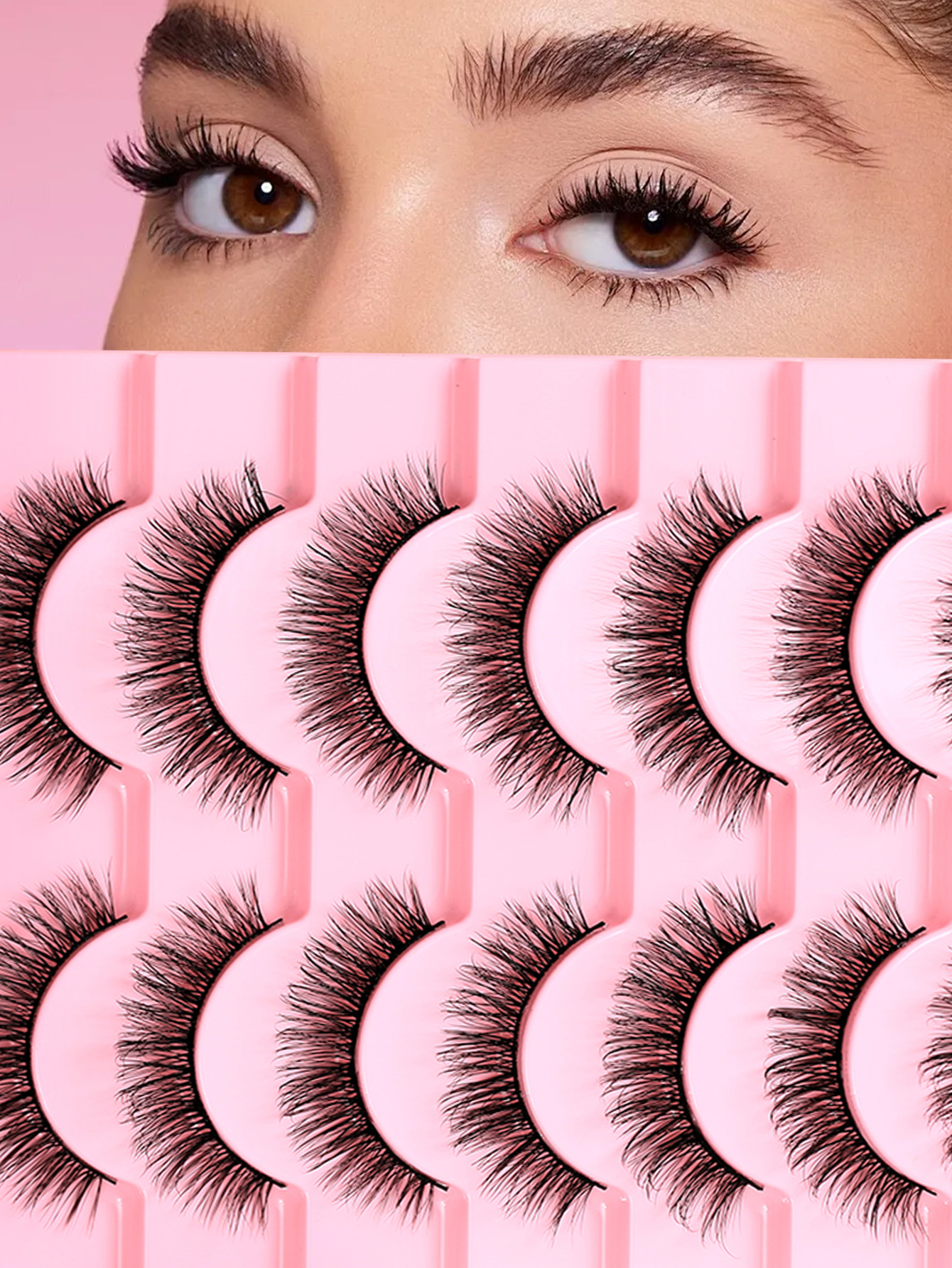 Volumizing Faux Mink Eyelashes - 30 Pairs Set