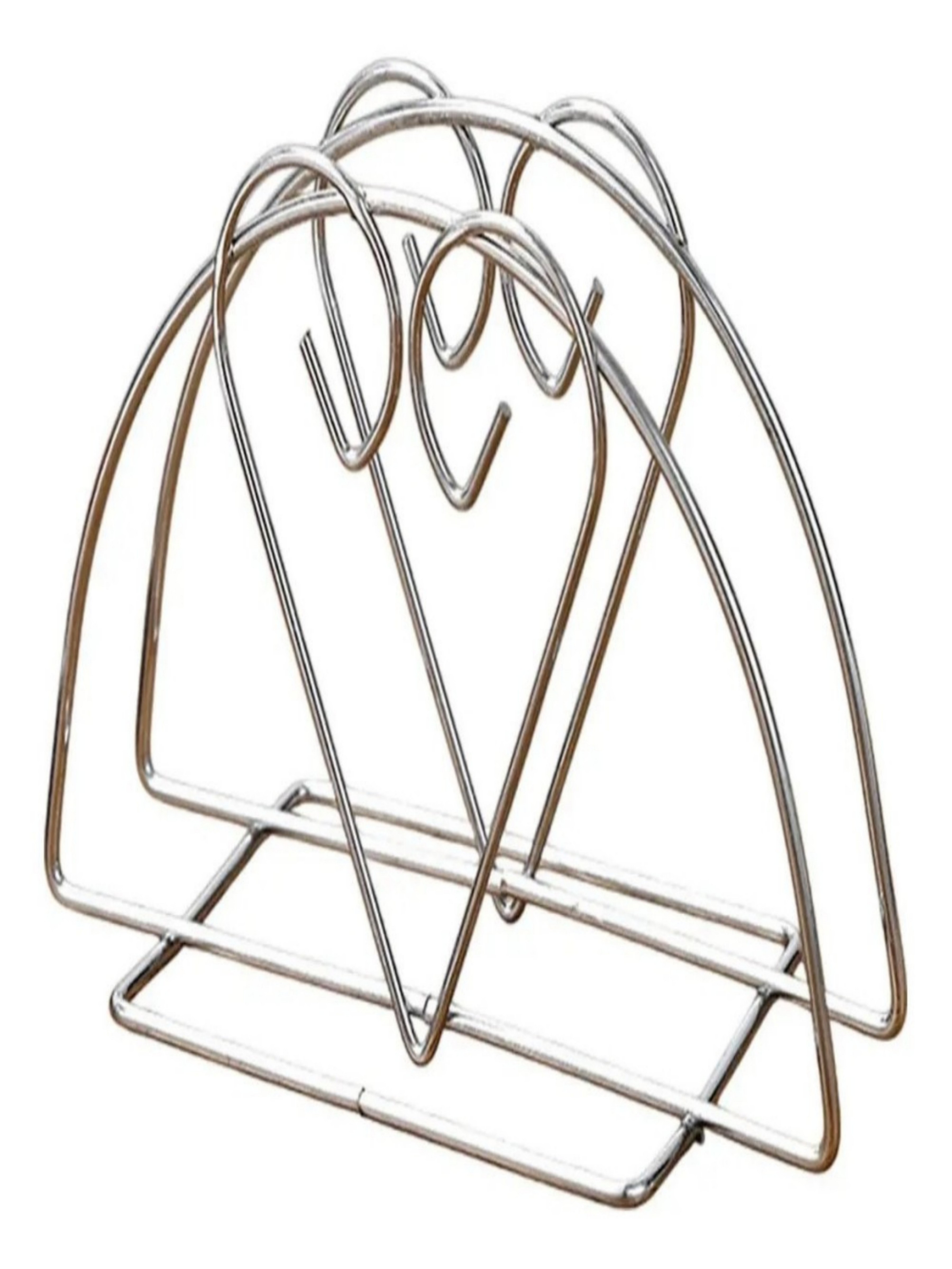 Silver Stainless Steel Heart Napkin Holder