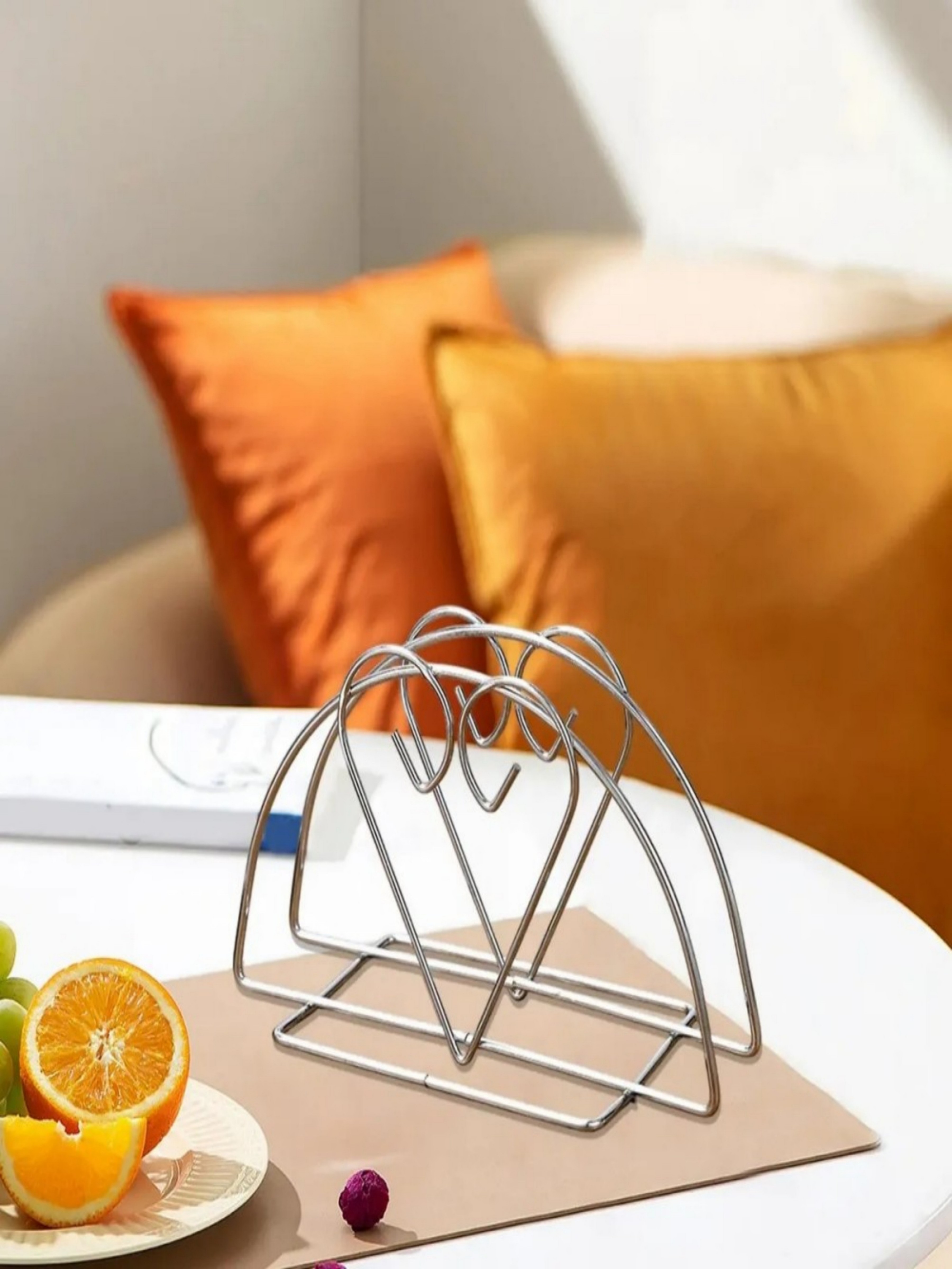 Silver Stainless Steel Heart Napkin Holder