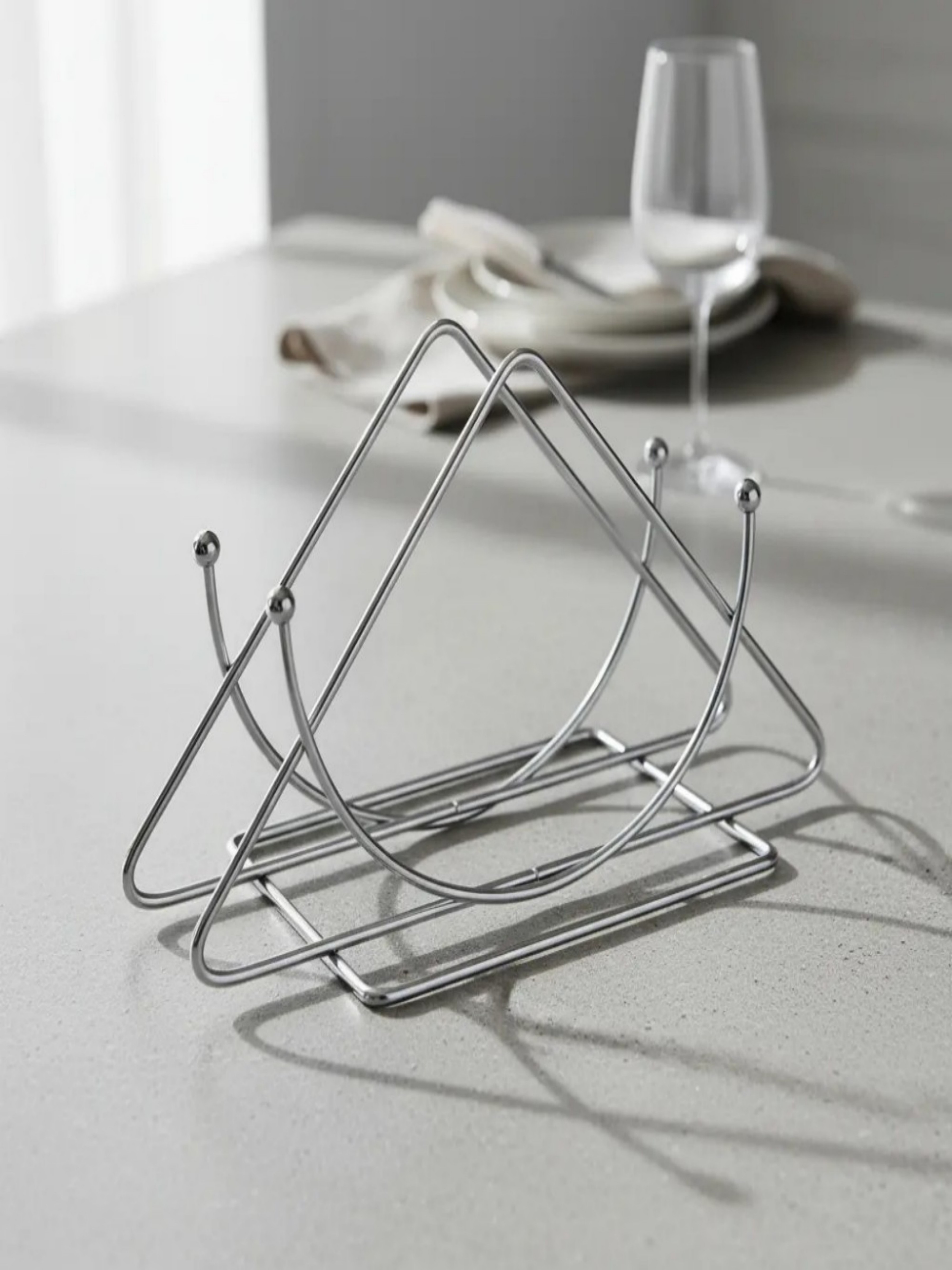 Silver Stainless Steel Napkin Holder
