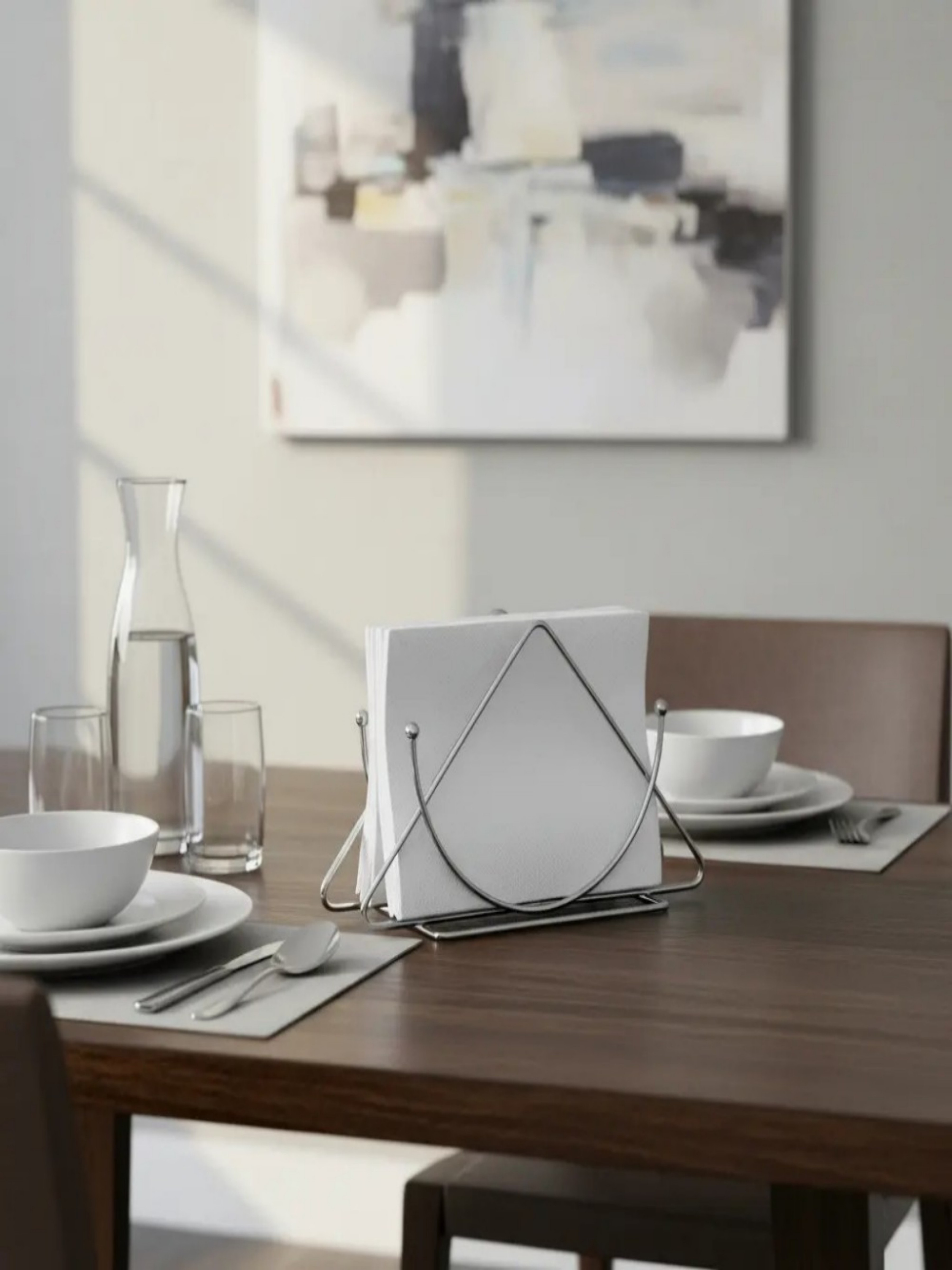 Silver Stainless Steel Napkin Holder