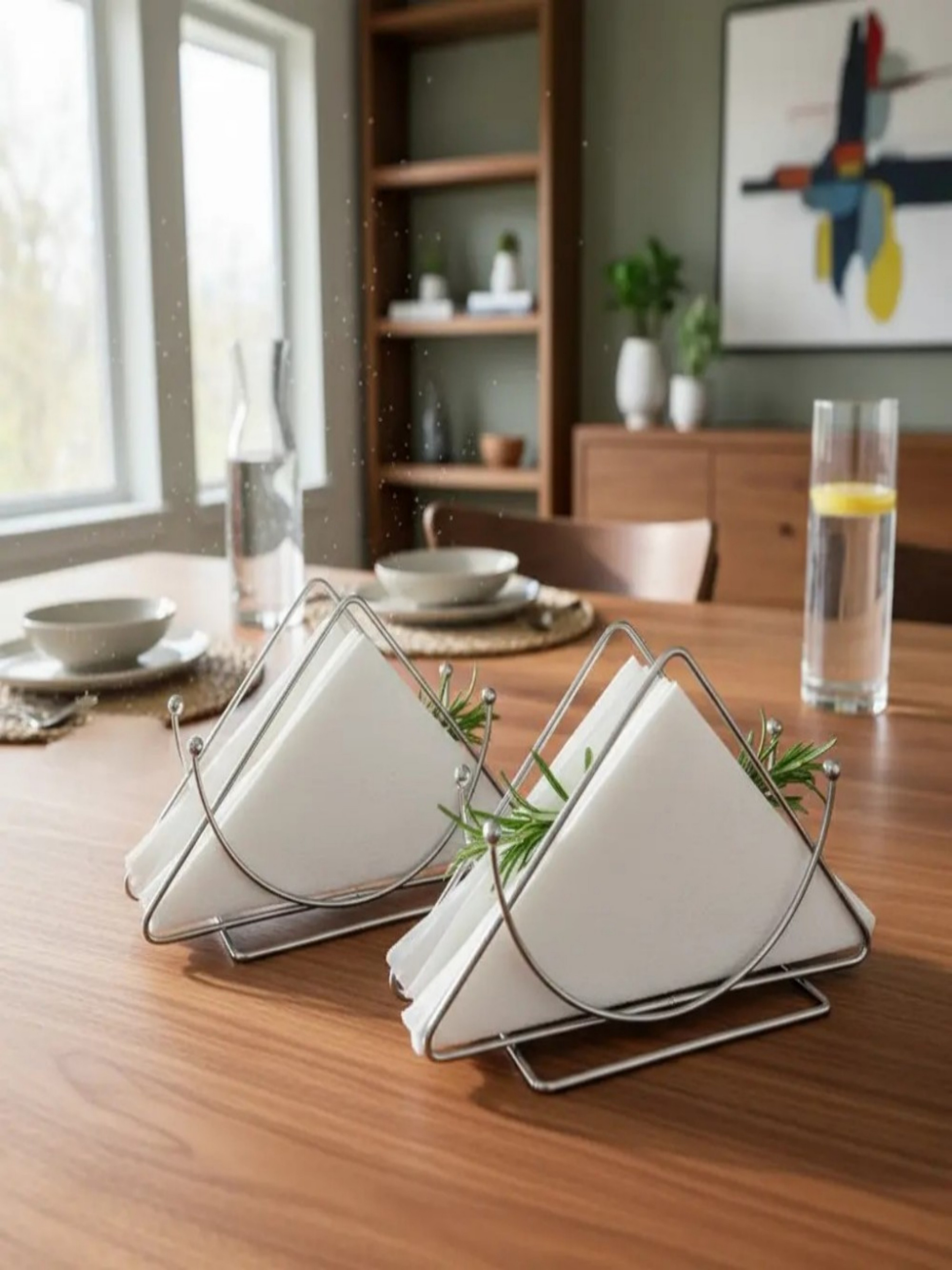 Silver Stainless Steel Napkin Holder