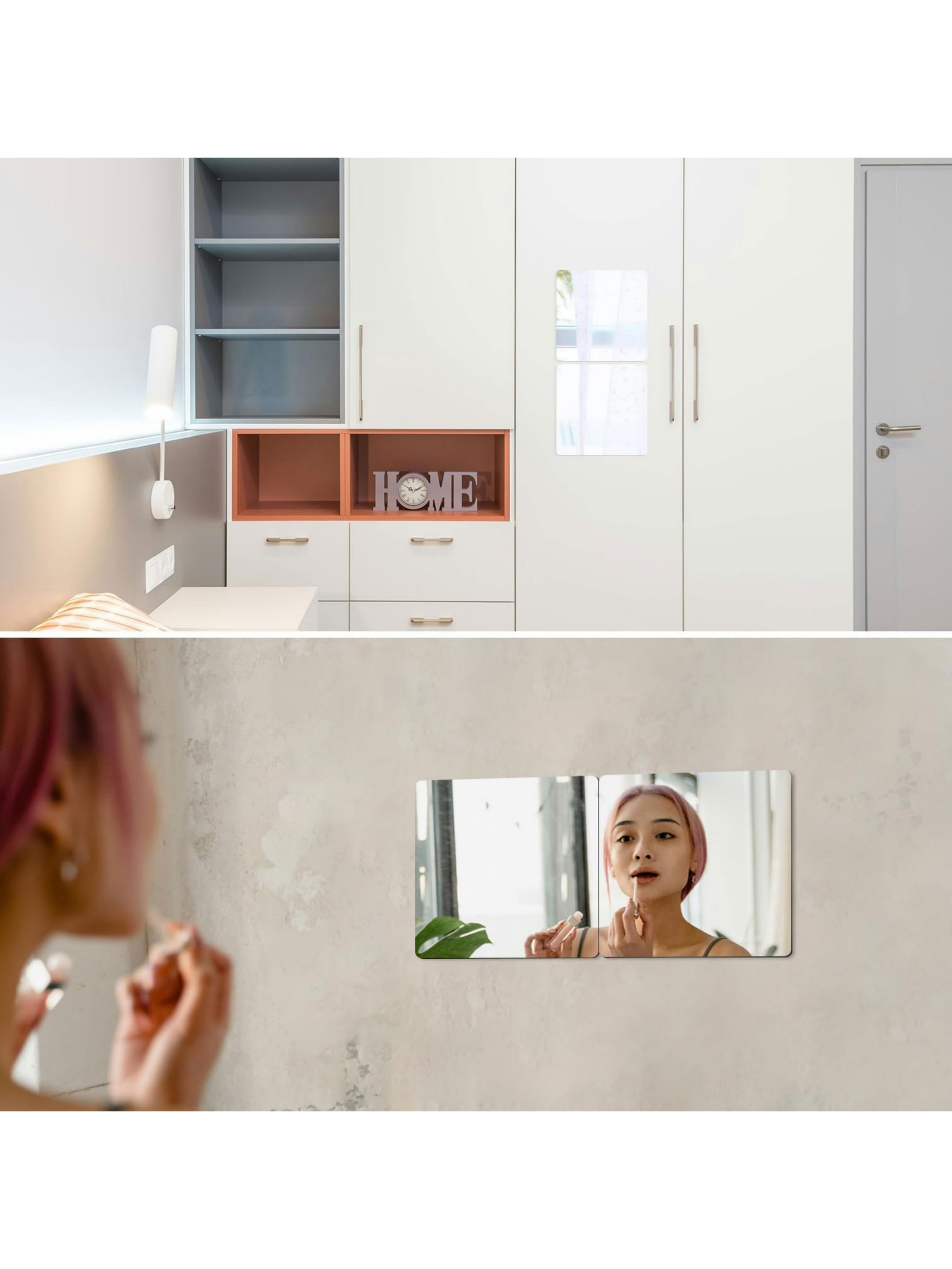 Acrylic Square Wall Mirrors with Rounded Corners