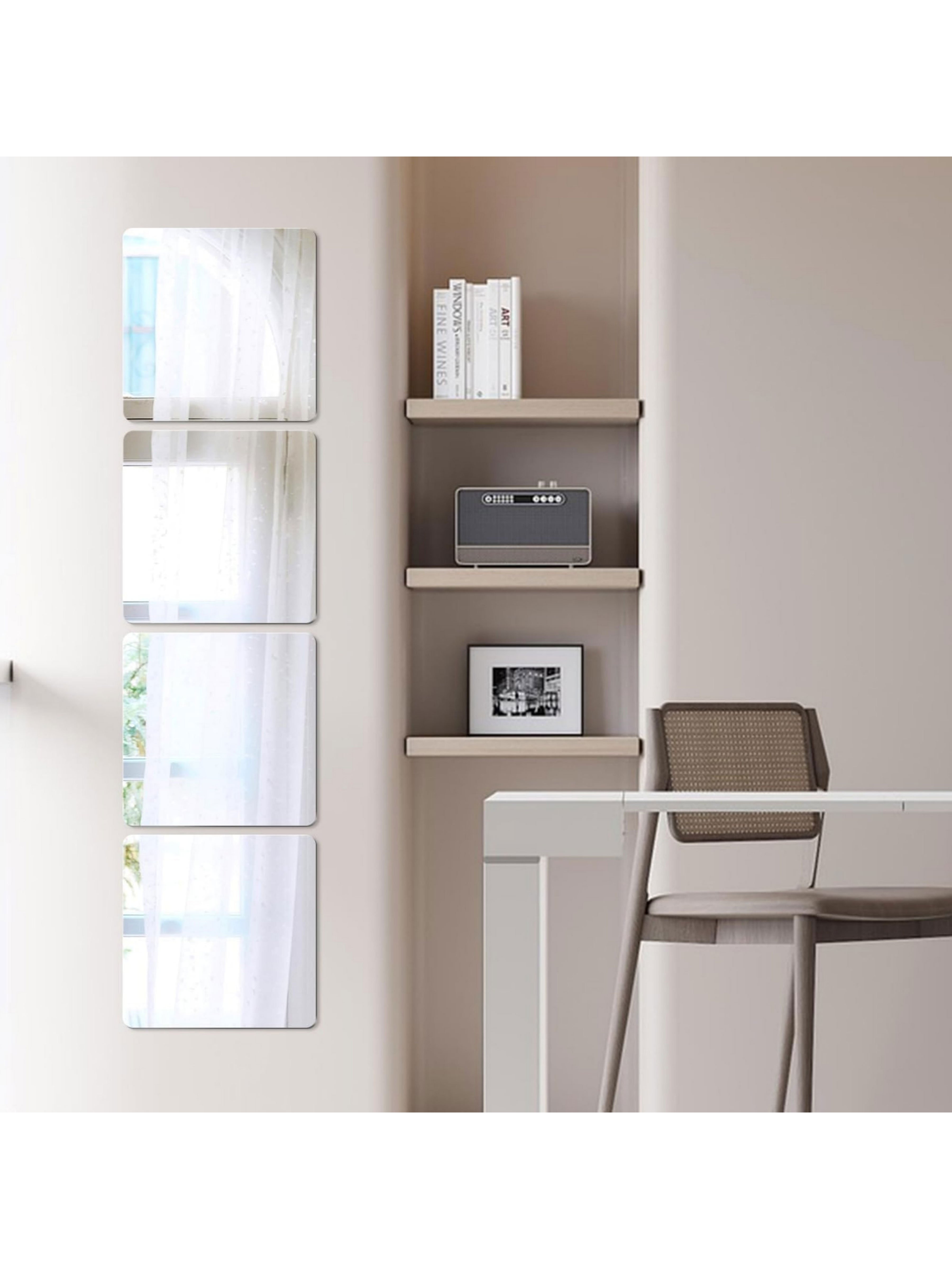 Acrylic Square Wall Mirrors with Rounded Corners