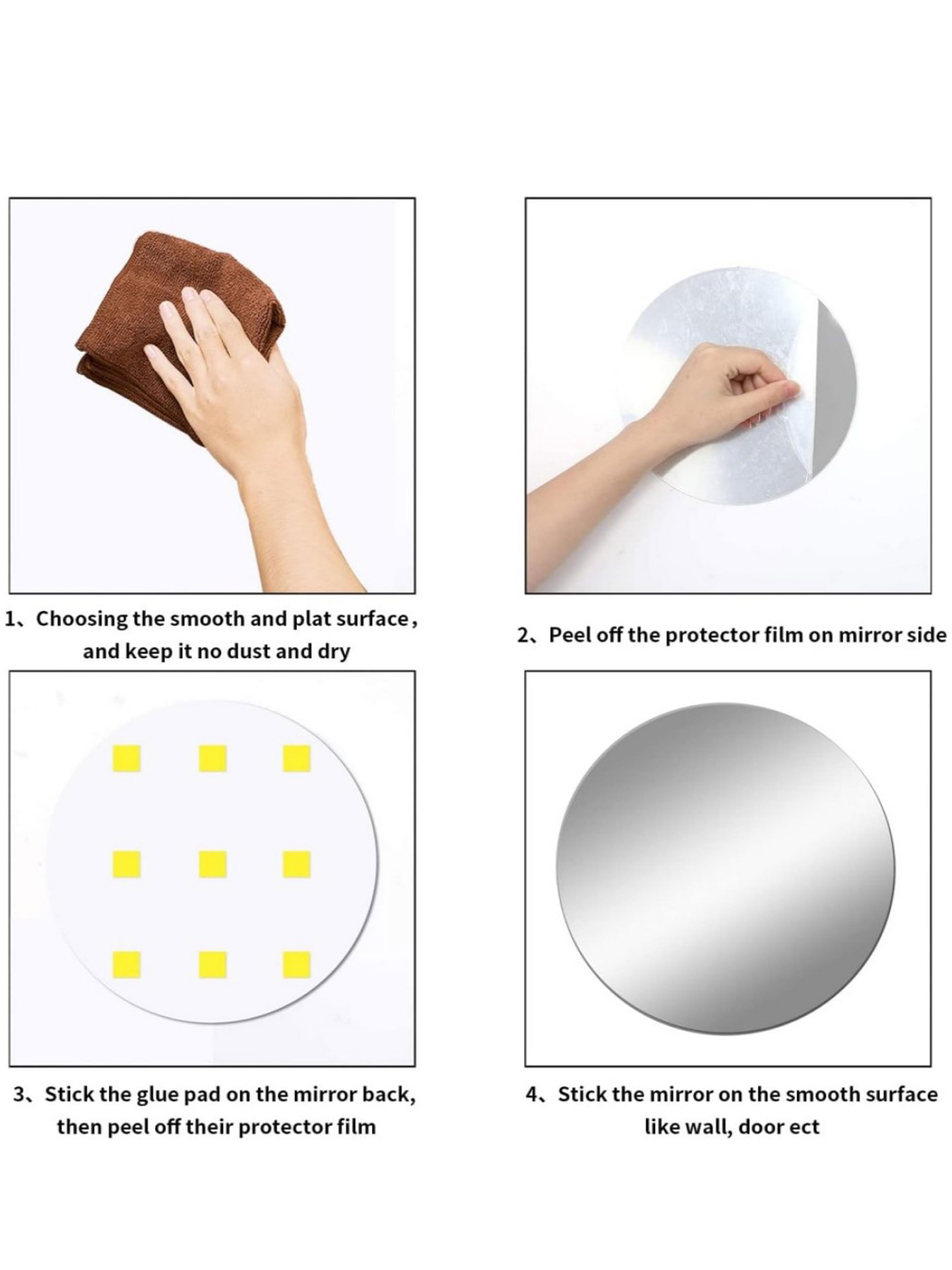 Round Acrylic Wall Mirror