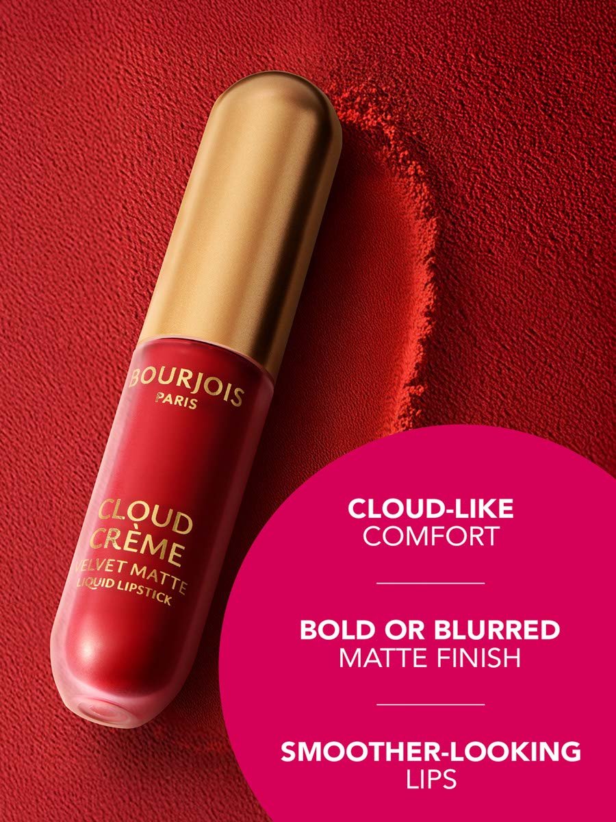 Cloud Creme Velvet Matte Liquid Lipstick - 08 - Chérie Cherry, 3Ml