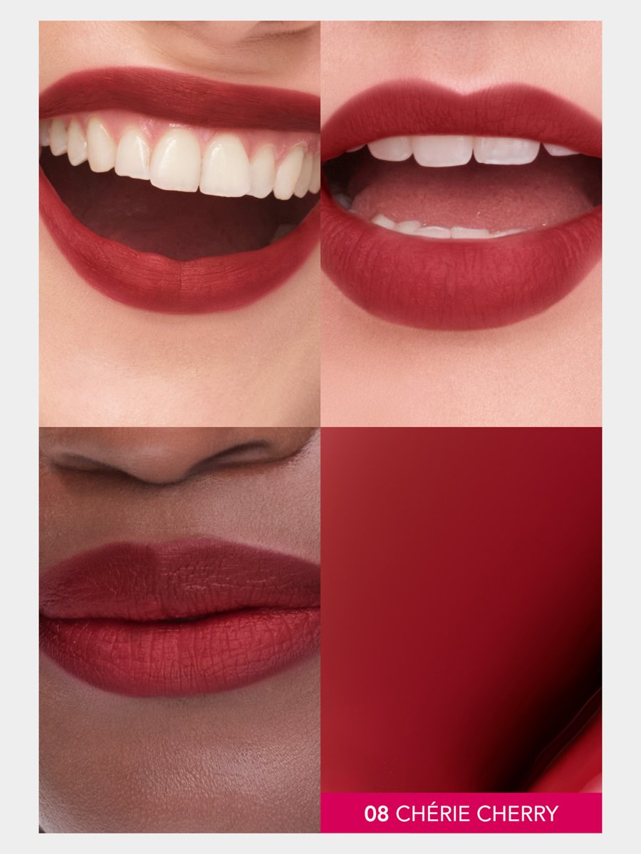 Cloud Creme Velvet Matte Liquid Lipstick - 08 - Chérie Cherry, 3Ml