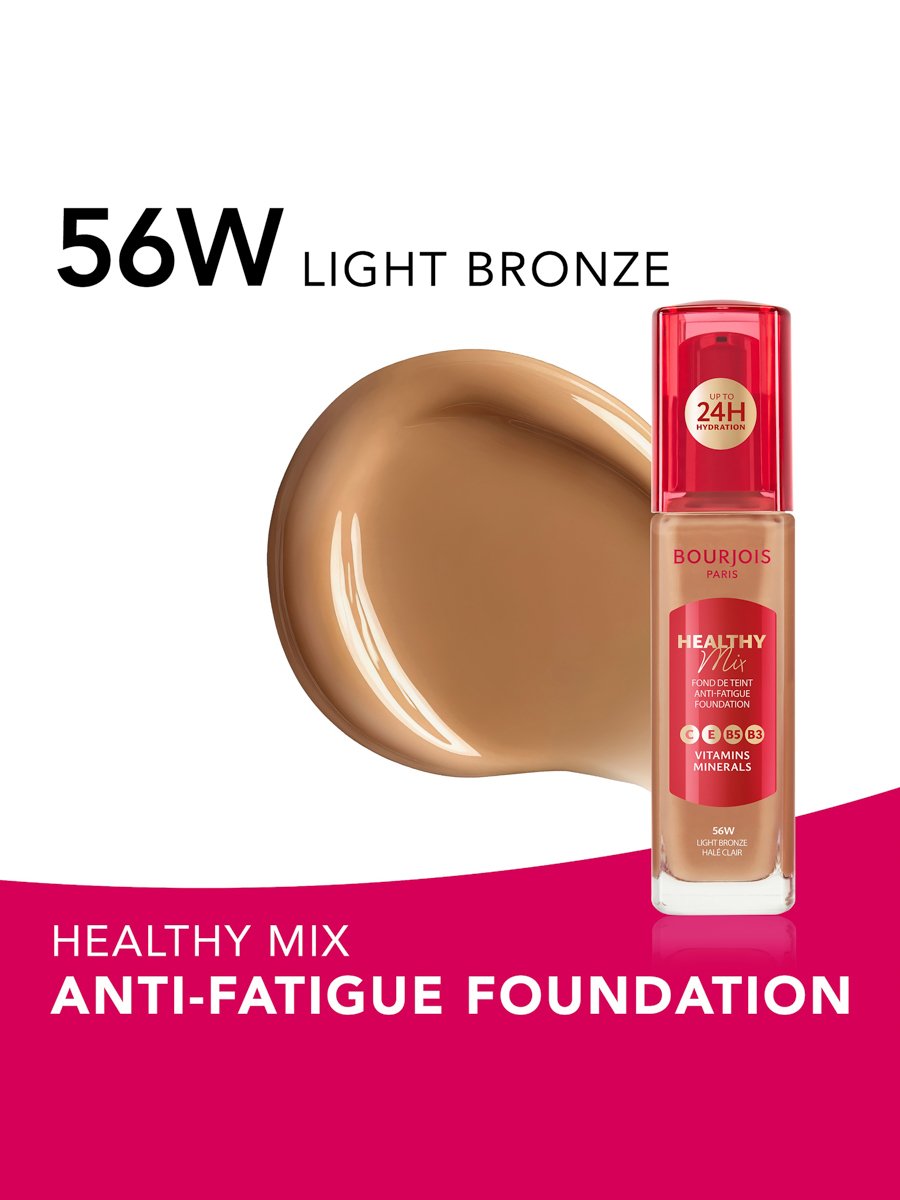 Healthy Mix Anti-Fatigue Foundation - 56W - Light Bronze, 30Ml