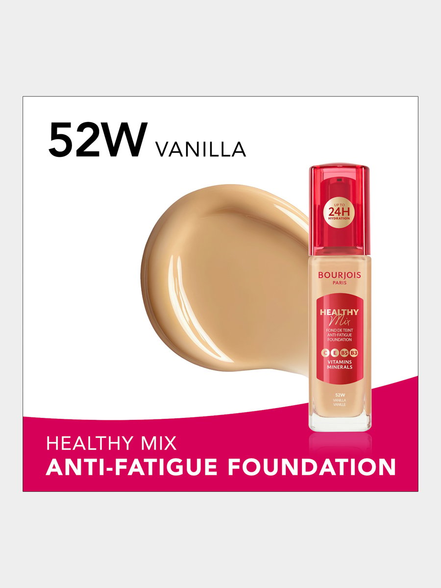 Healthy Mix Anti-Fatigue Foundation - 52W - Vanilla, 30Ml