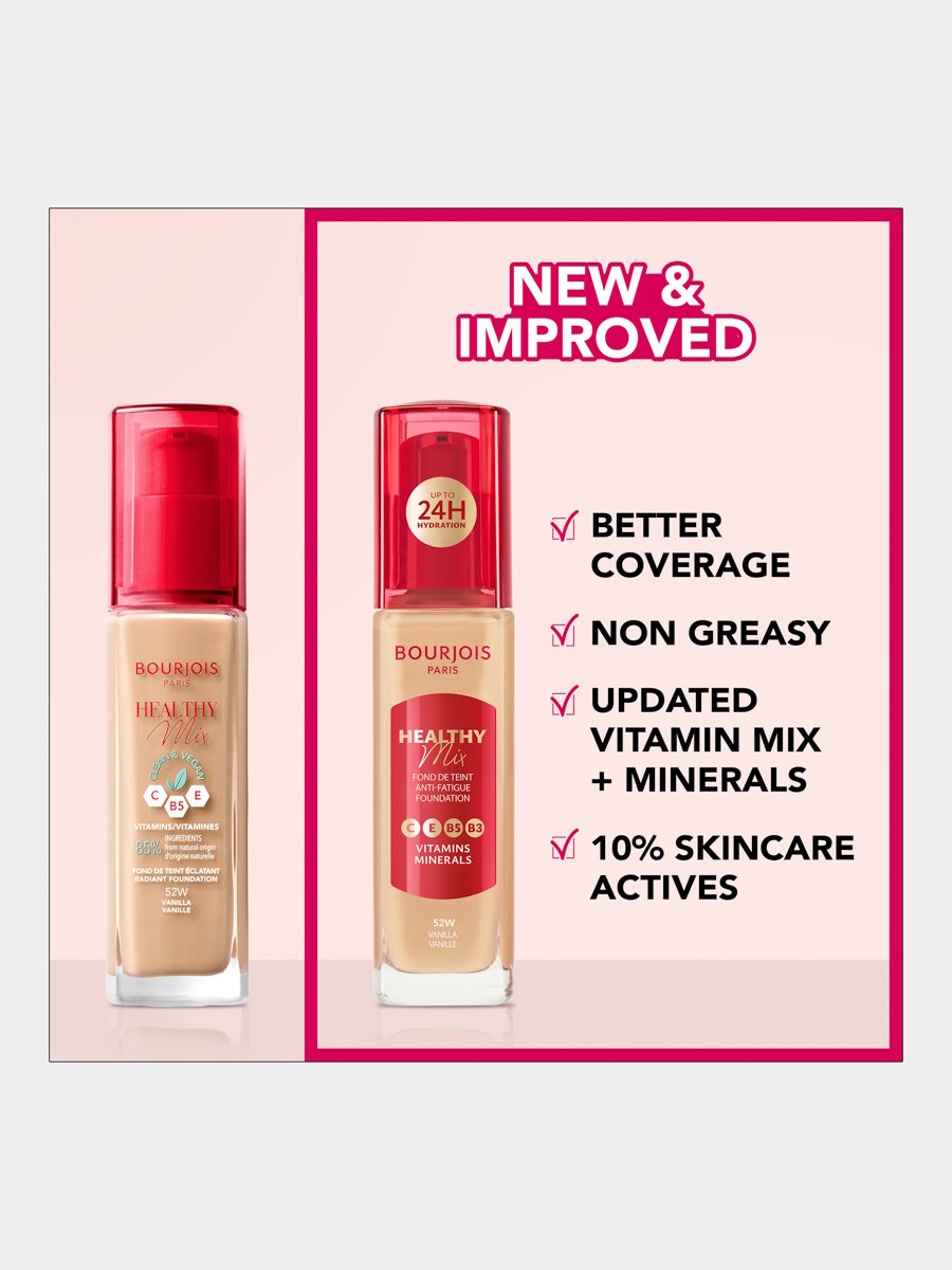 Healthy Mix Anti-Fatigue Foundation - 52W - Vanilla, 30Ml