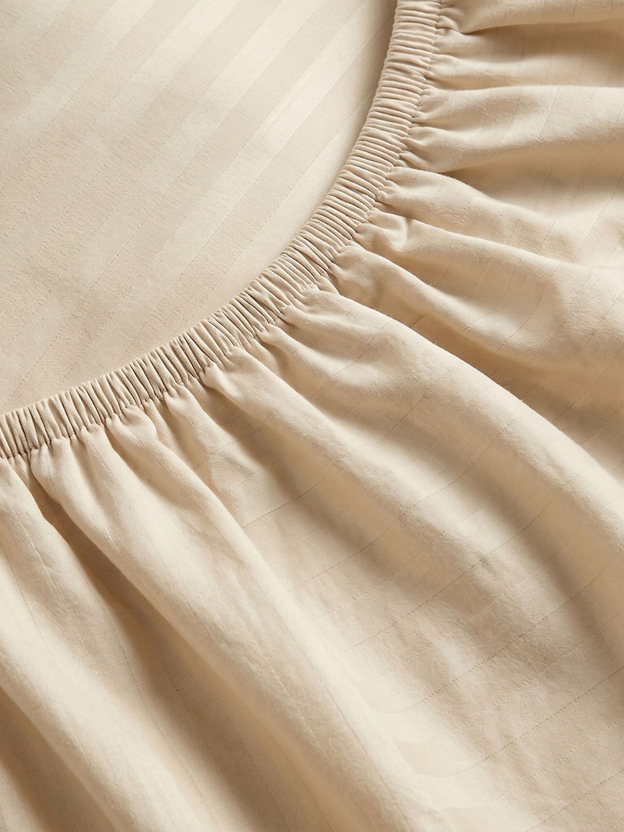 Hamilton Stripe Satin Cotton Single Fitted Sheet - 90x200+36 cm