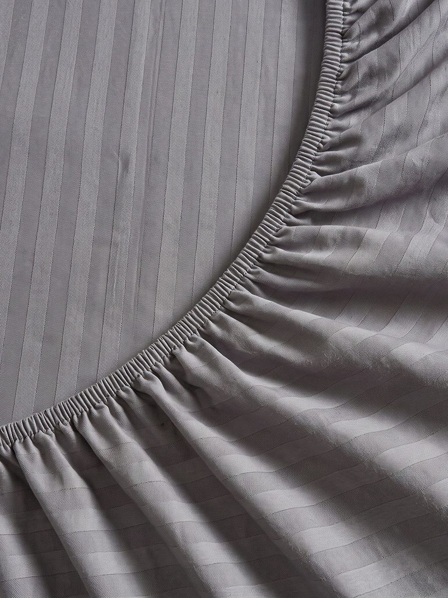 Hamilton Stripe Satin Cotton Single Fitted Sheet - 90x200+36 cm