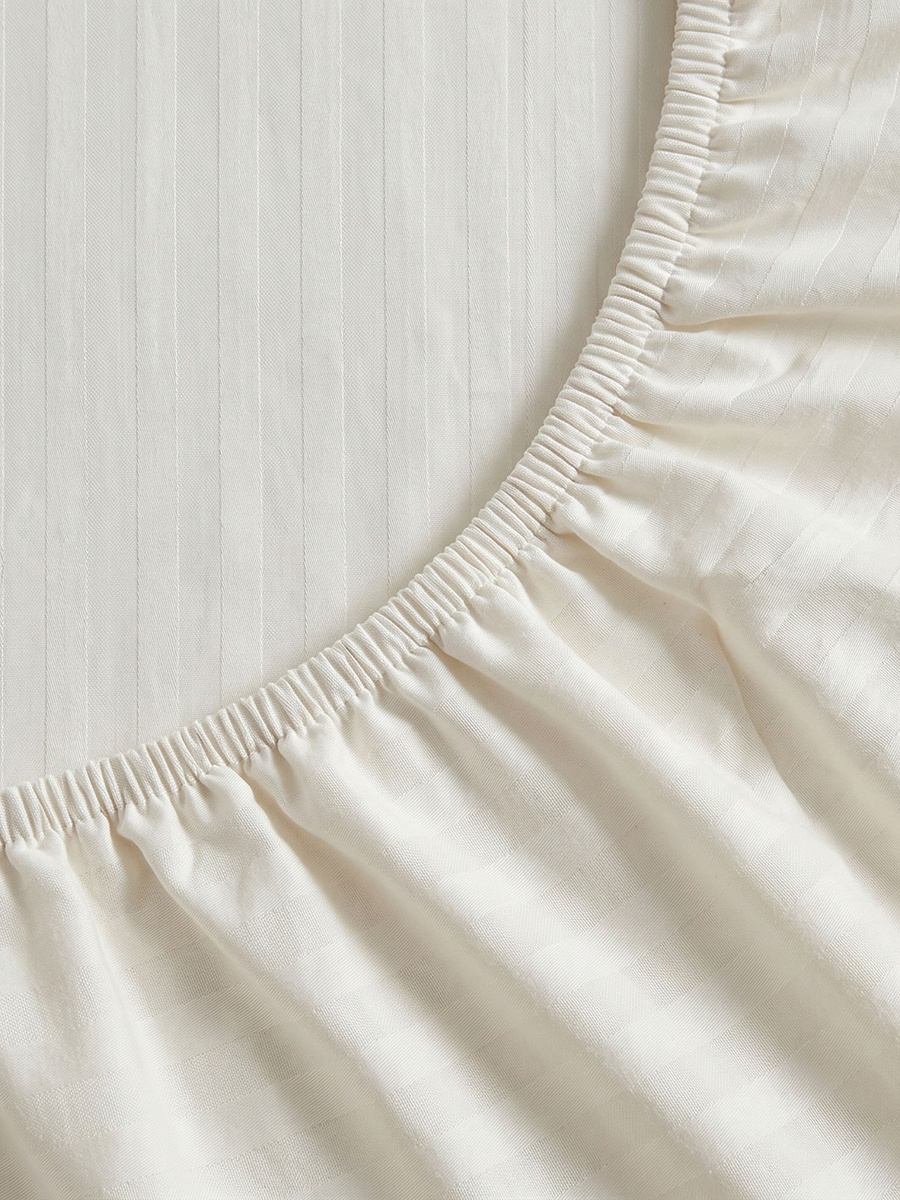 Hamilton Stripe Satin Cotton Single Fitted Sheet - 90x200+36 cm