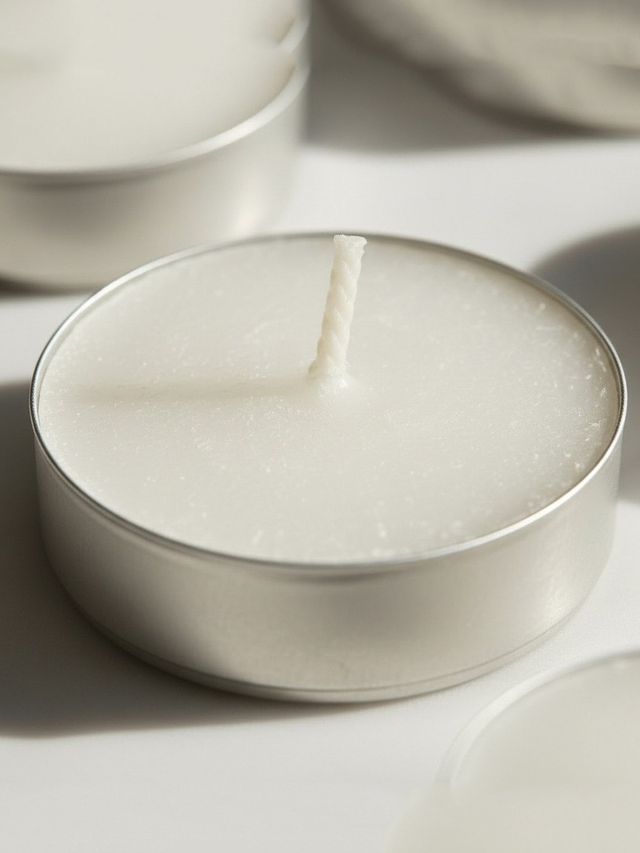 Alice 100-Piece Unscented Pressed Tealight Candle Set - 3.5 burning hours