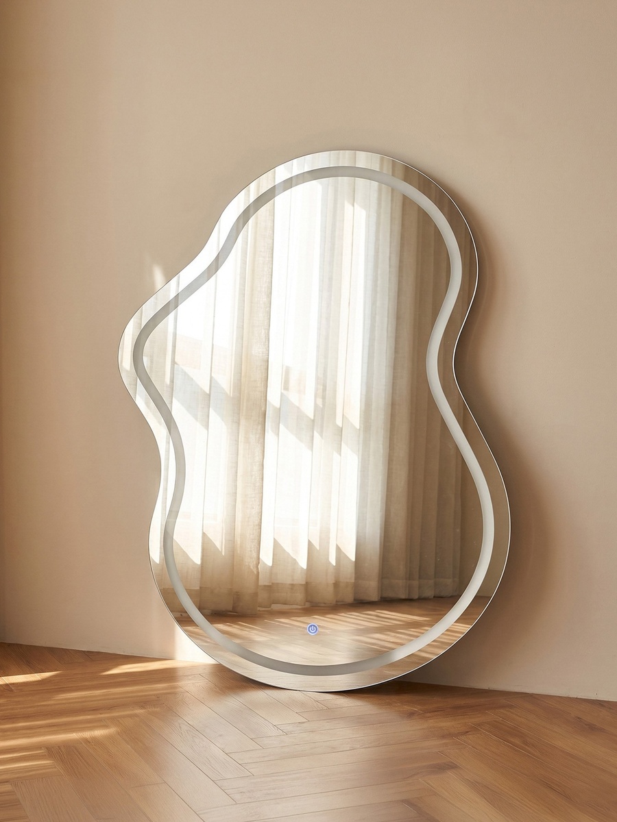 Reda Glit LED Abstract No Frame Wall Mirror - 70x100 cm