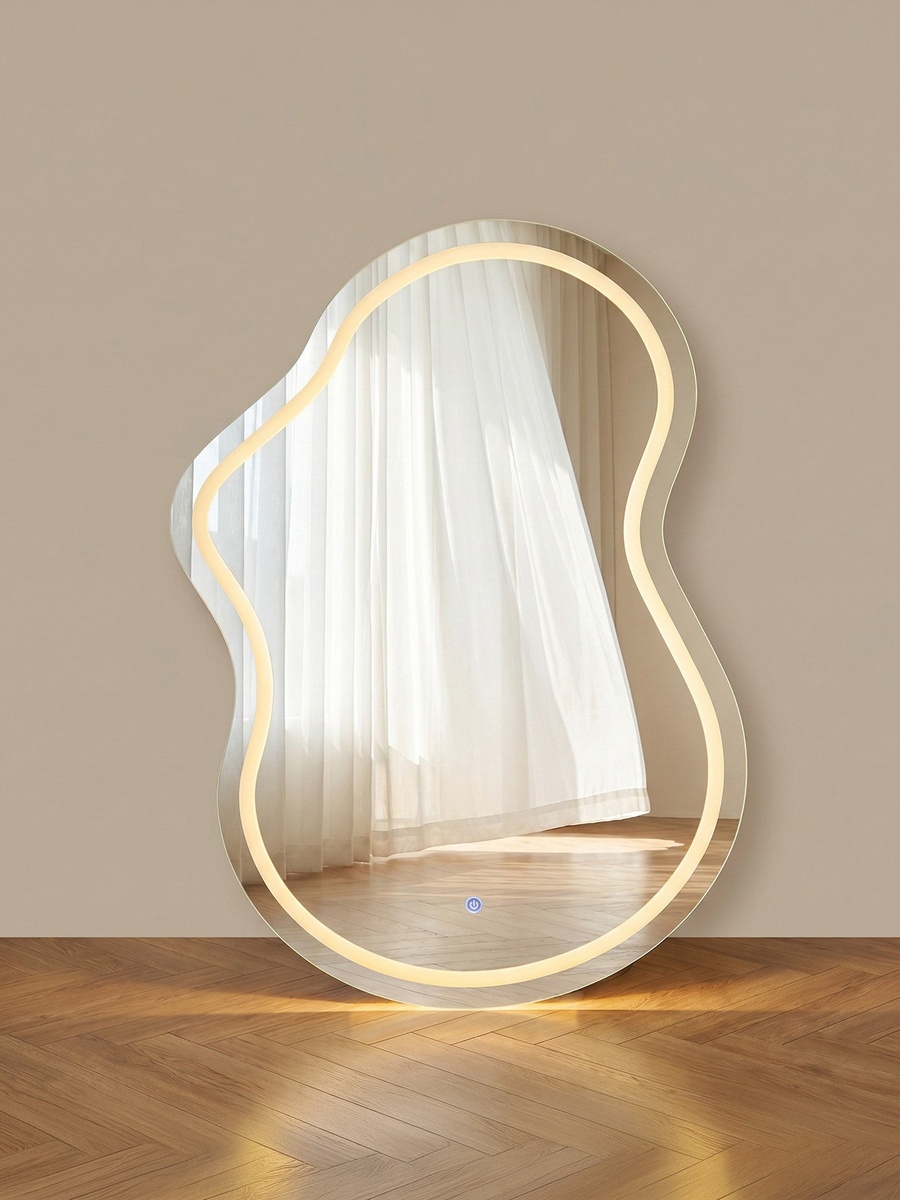 Reda Glit LED Abstract No Frame Wall Mirror - 70x100 cm