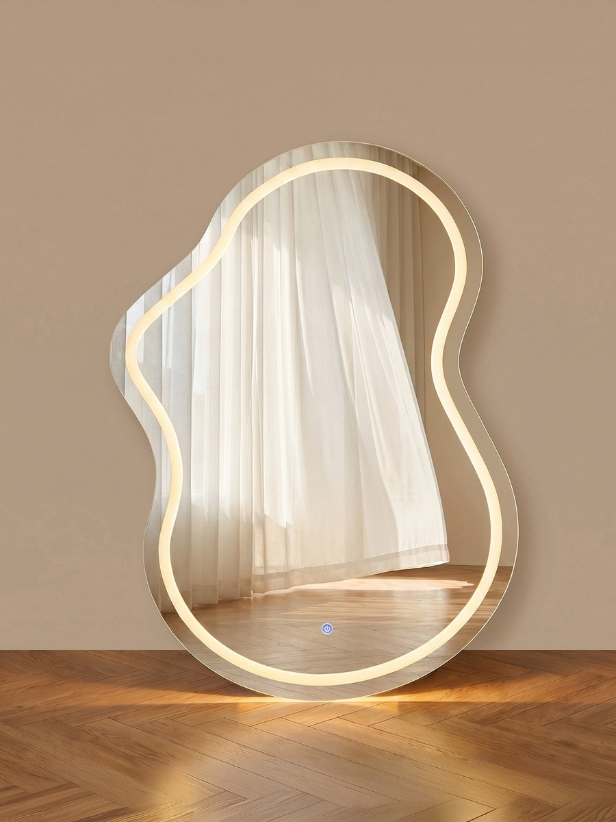 Reda Glit LED Abstract No Frame Wall Mirror - 70x100 cm