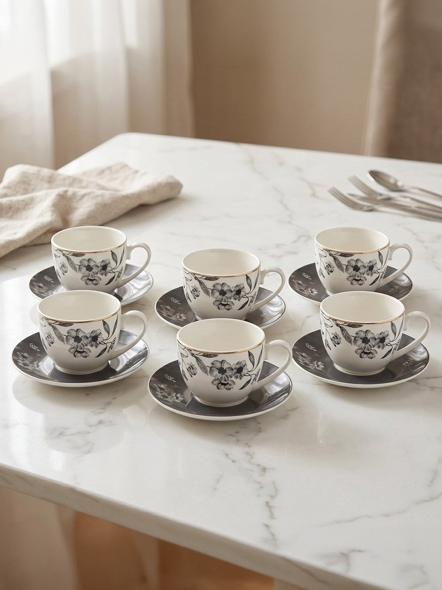 Zahra Windflower 12-Piece Tea Set -  200 ml