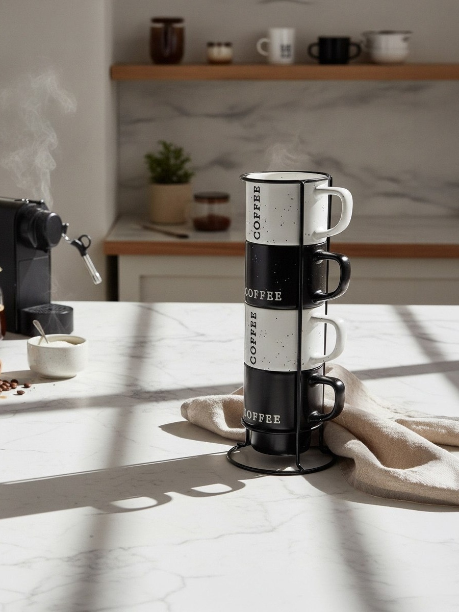 Susan Stackable Coffee Mug Set - 160 ml