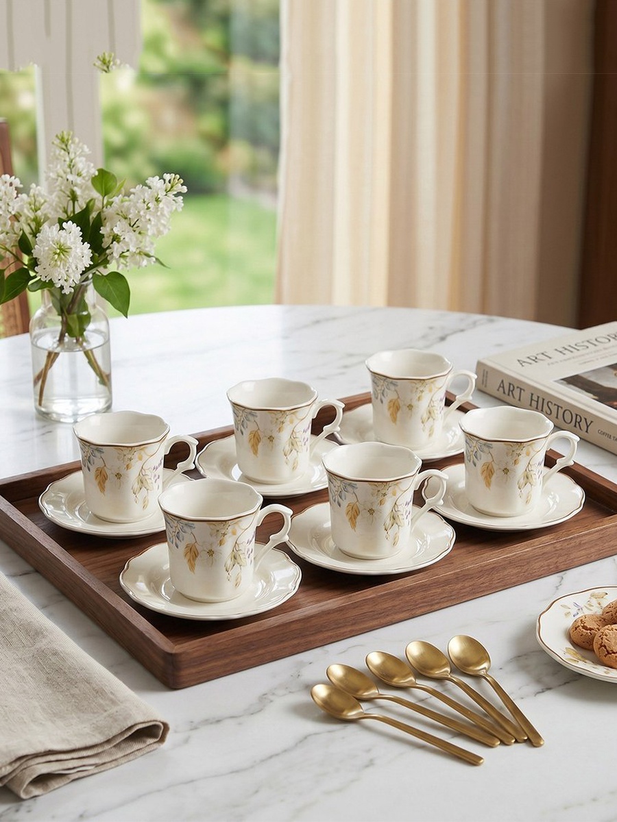 Zahra Floral 12-Piece Espresso Set - 90 ml
