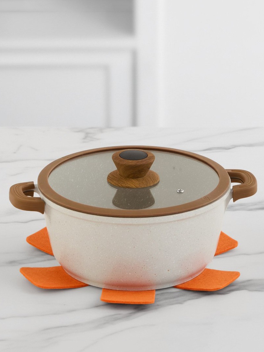 La Natura Deep Casserole with Lid and Trivet - 24 cm