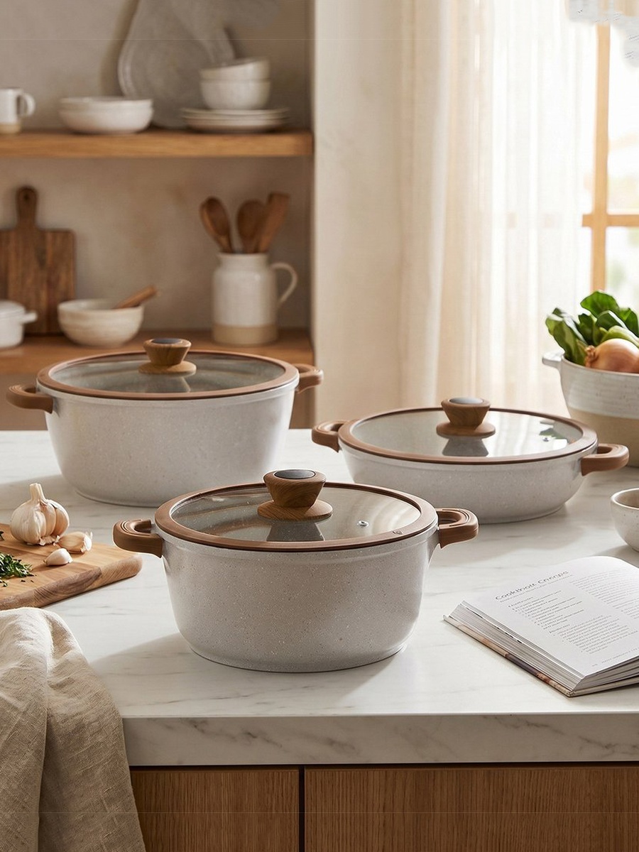 La Natura Deep Casserole with Lid and Trivet - 24 cm