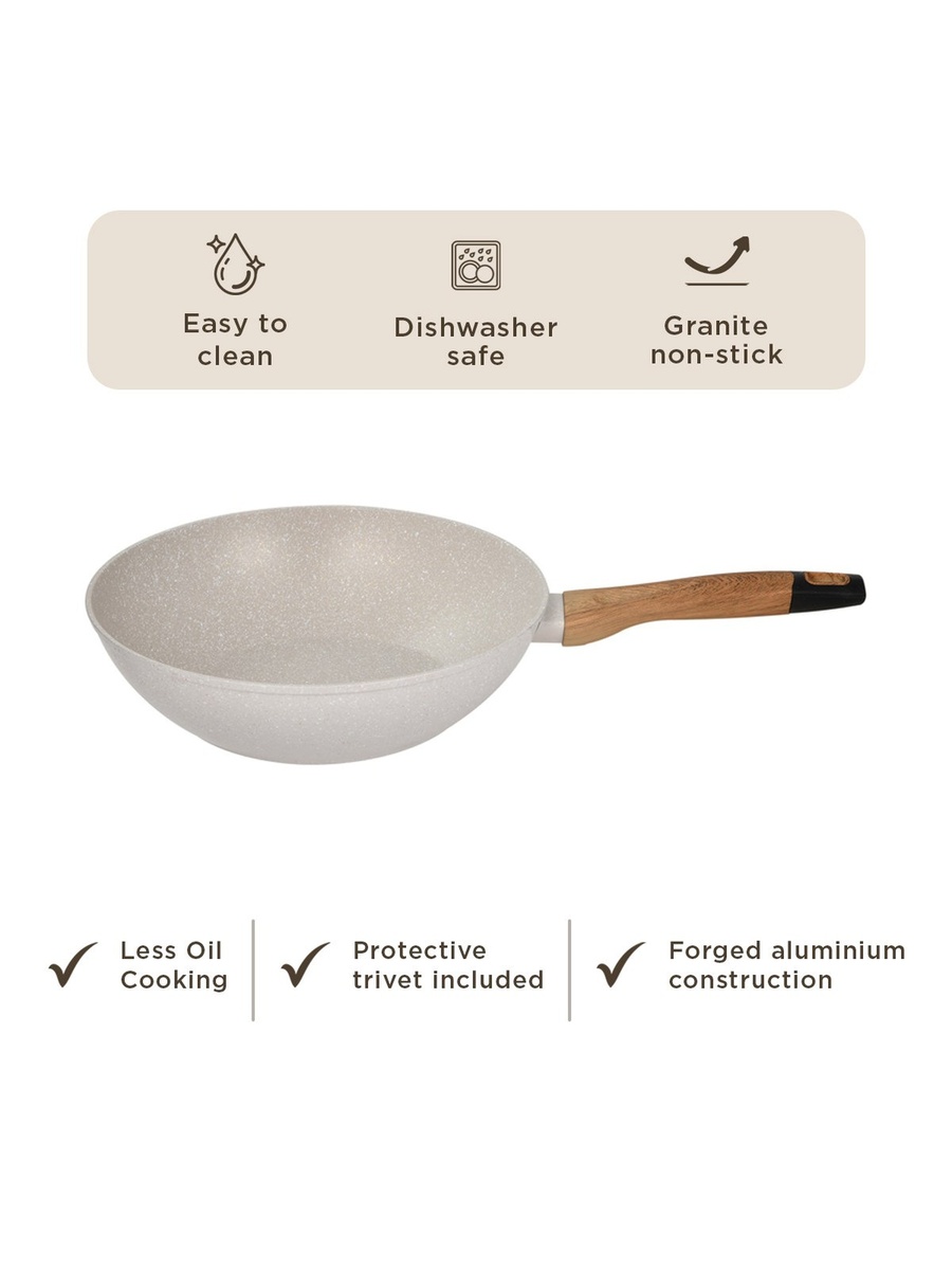 La Natura Wok with Trivet - 28 cm