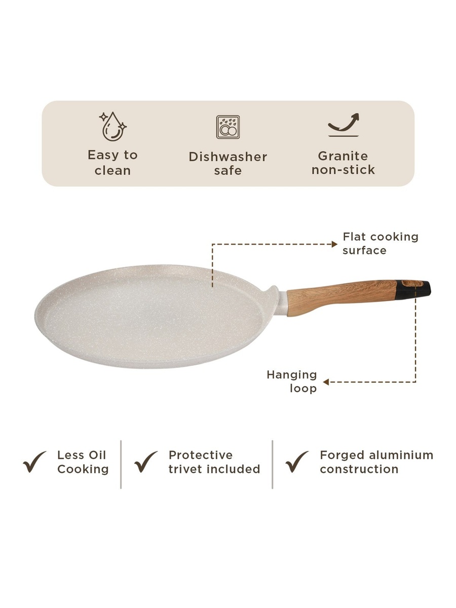 La Natura Flat Pan with Trivet - 30 cm