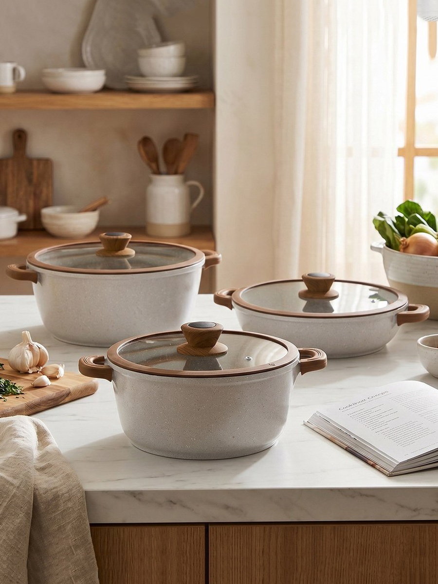 La Natura Deep Casserole with Lid and Trivet - 32 cm