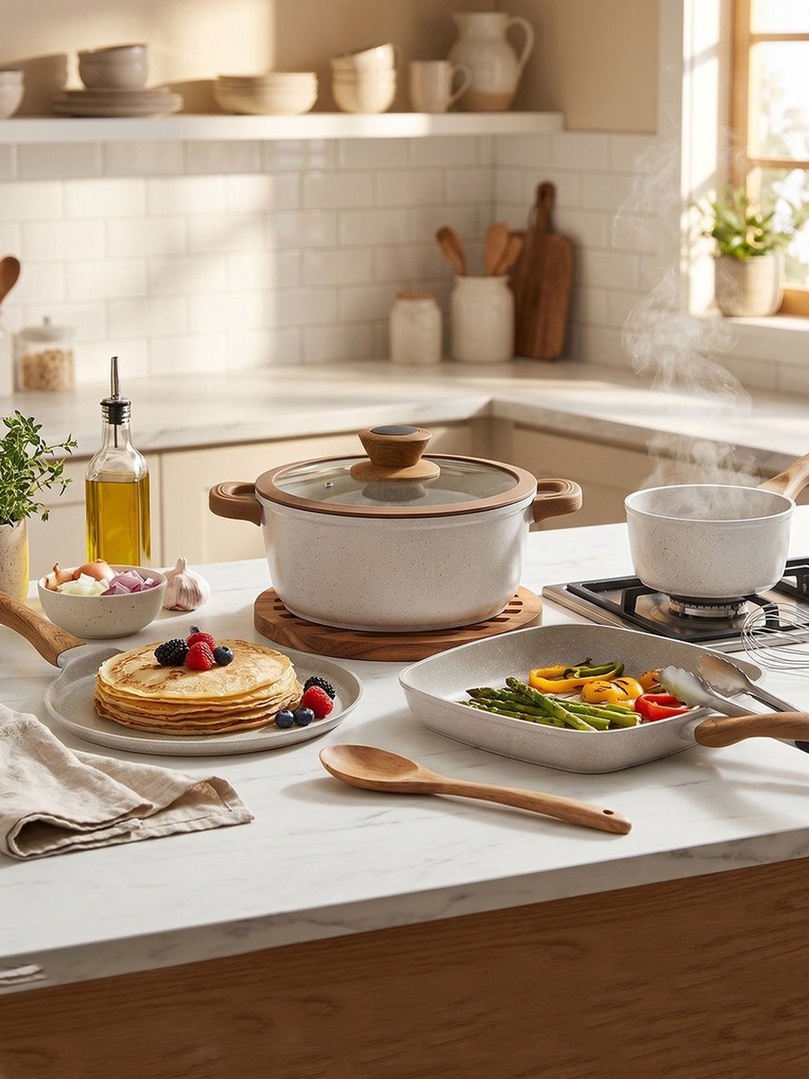 La Natura Deep Casserole with Lid and Trivet - 20 cm