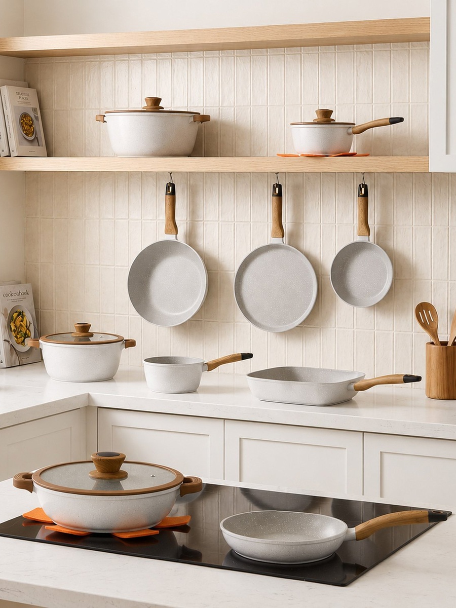 La Natura Induction Deep Fry Pan with Trivet - 28 cm