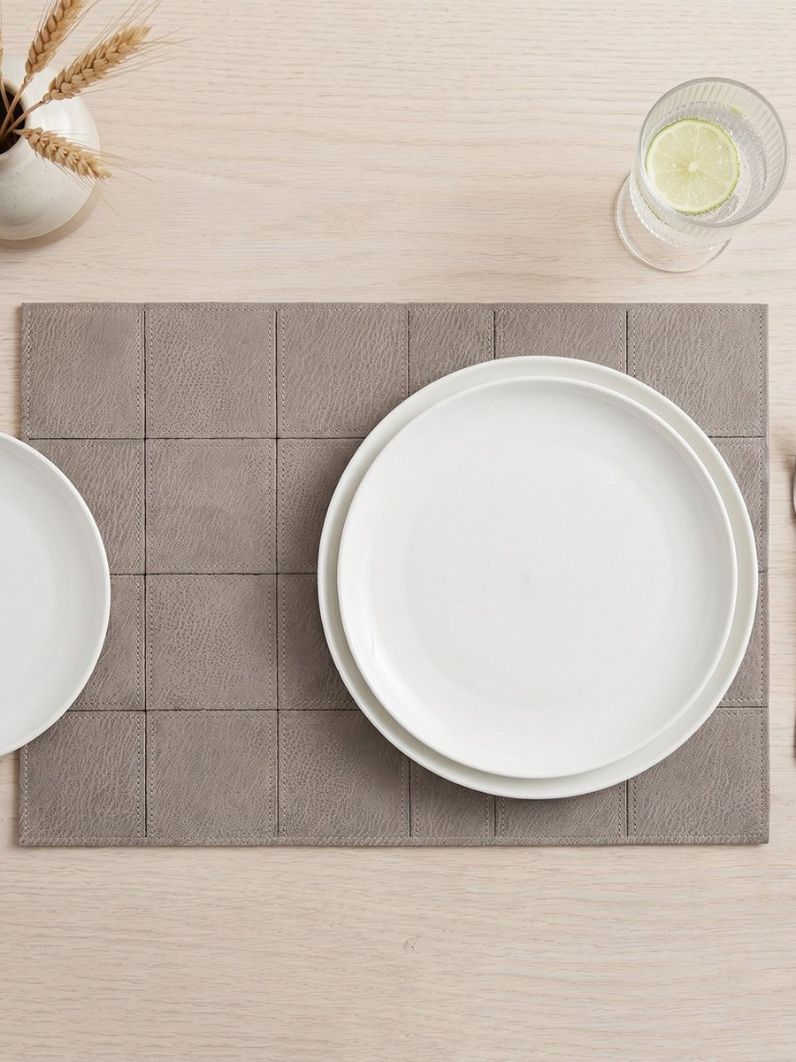 Tabletales Block Embroidery Rectangular Placemat - 30x45 cm