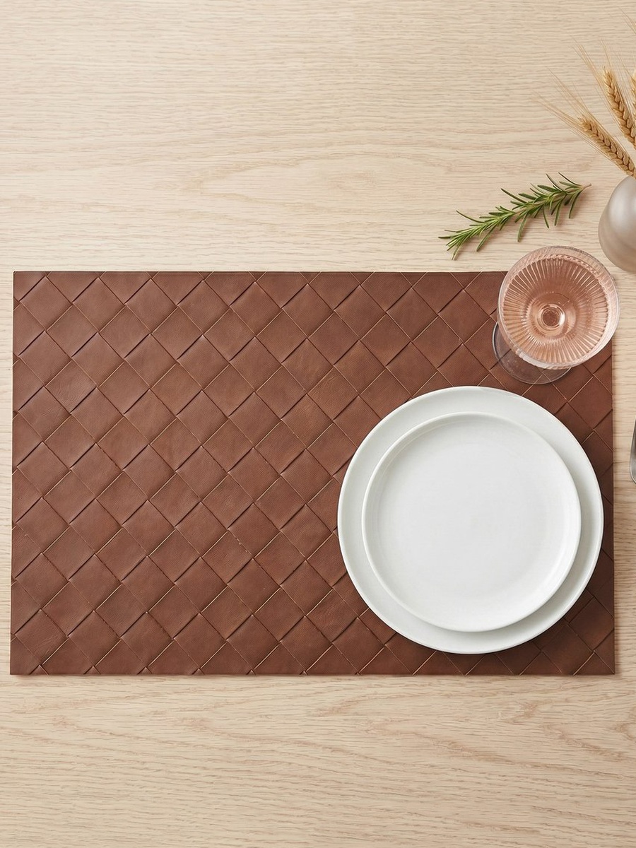 Layon Brick Embossed Rectangular Placemat - 30x45 cm
