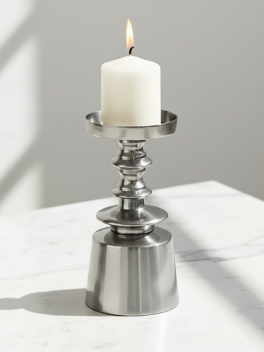 Aurum Ausie Elemente Decorative Pillar Candleholder - 8.5x8.5x18 cm