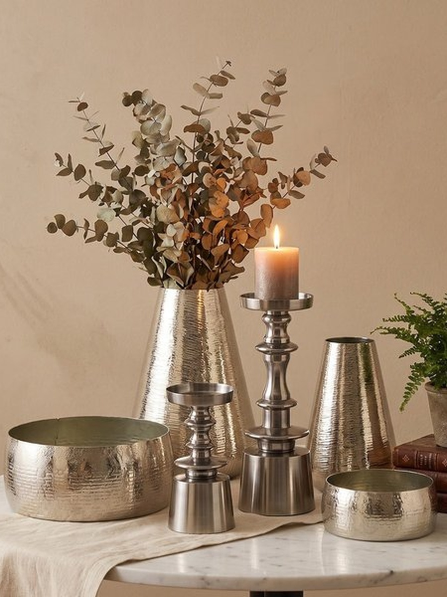 Aurum Ausie Elemente Decorative Pillar Candleholder - 8.5x8.5x18 cm