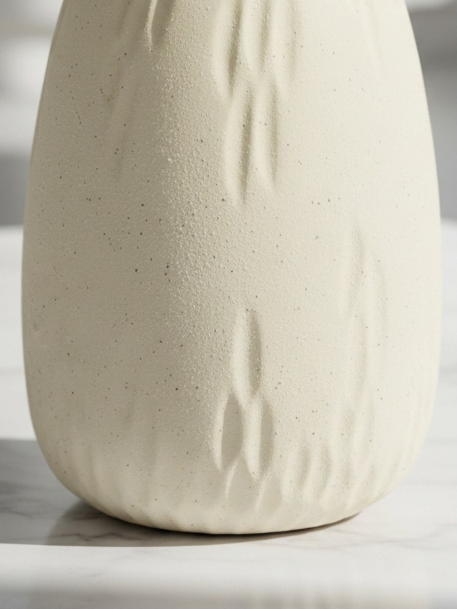 Sansa Riwaq Umber Ceramic Decorative Vase - 13.5x13.5x20 cm