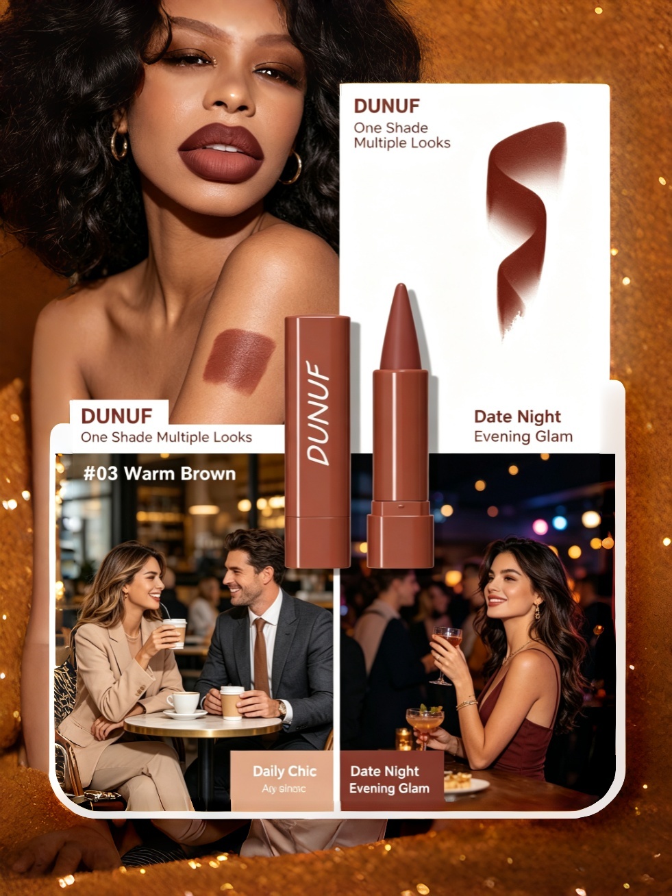 Velvet Matte Warm Brown Lipstick