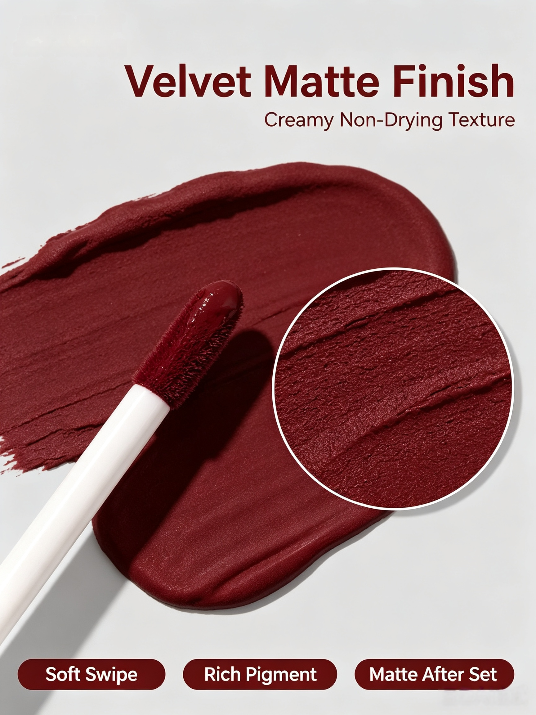 Matte Deep Wine Liquid Lipstick 08