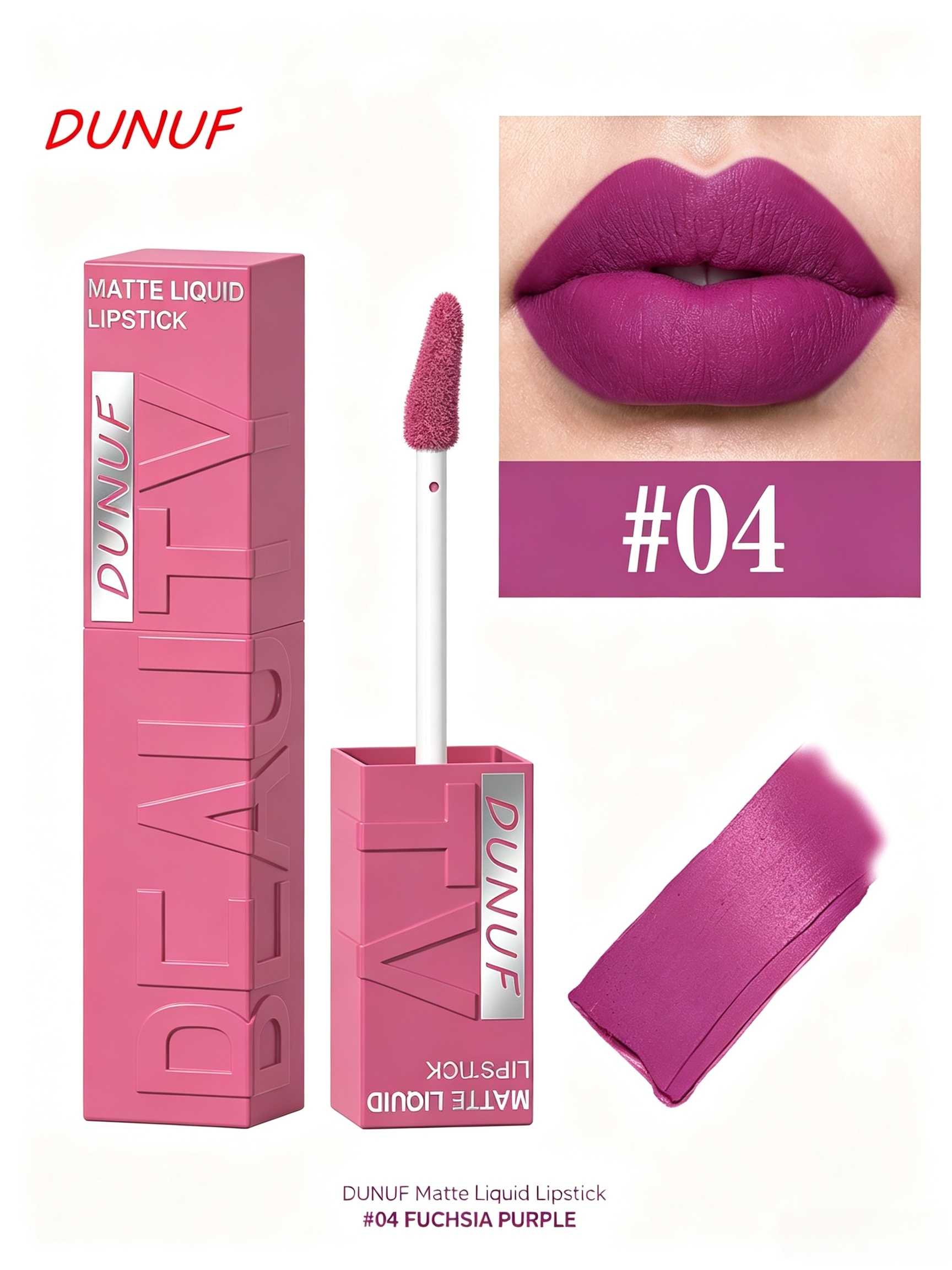04 Fuchsia Purple Matte Liquid Lipstick