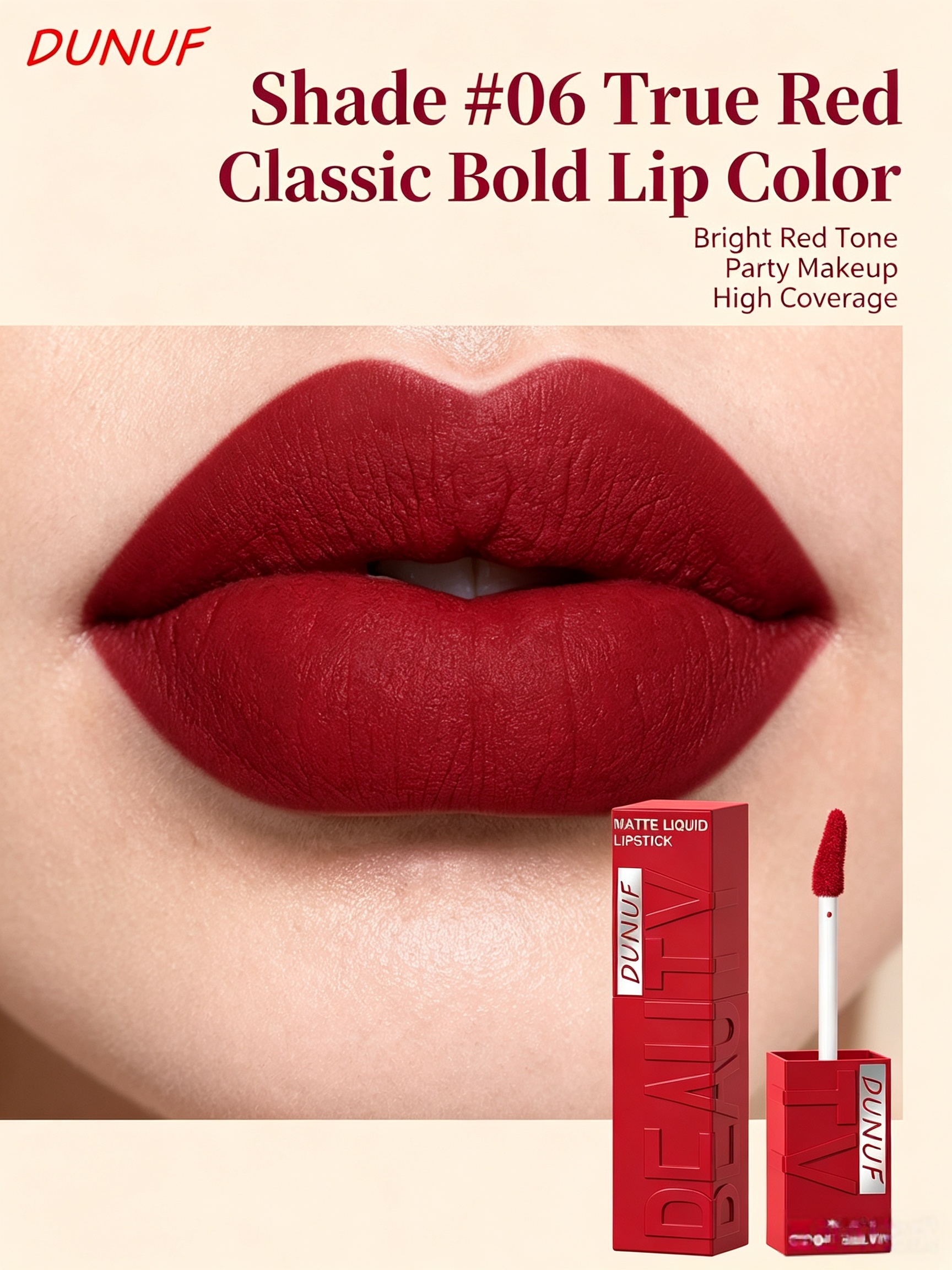 Matte Liquid Lipstick - 06 True Red