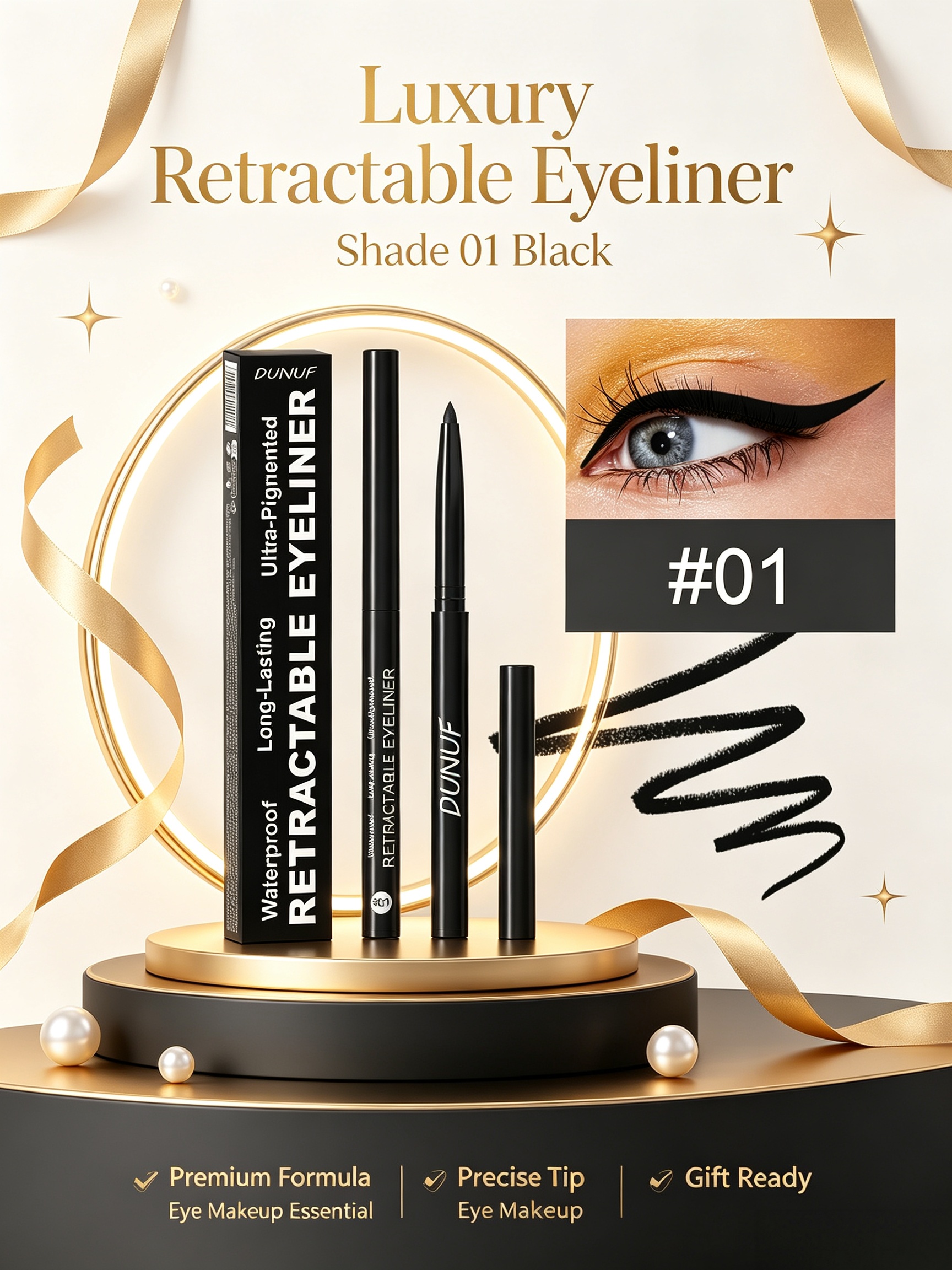 Waterproof Retractable Eyeliner Pencil
