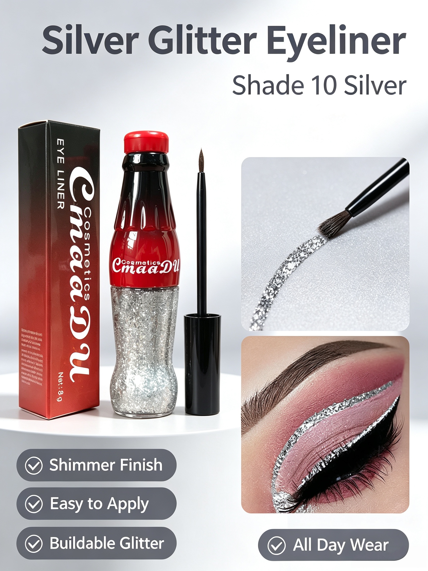 Silver Glitter Eyeliner