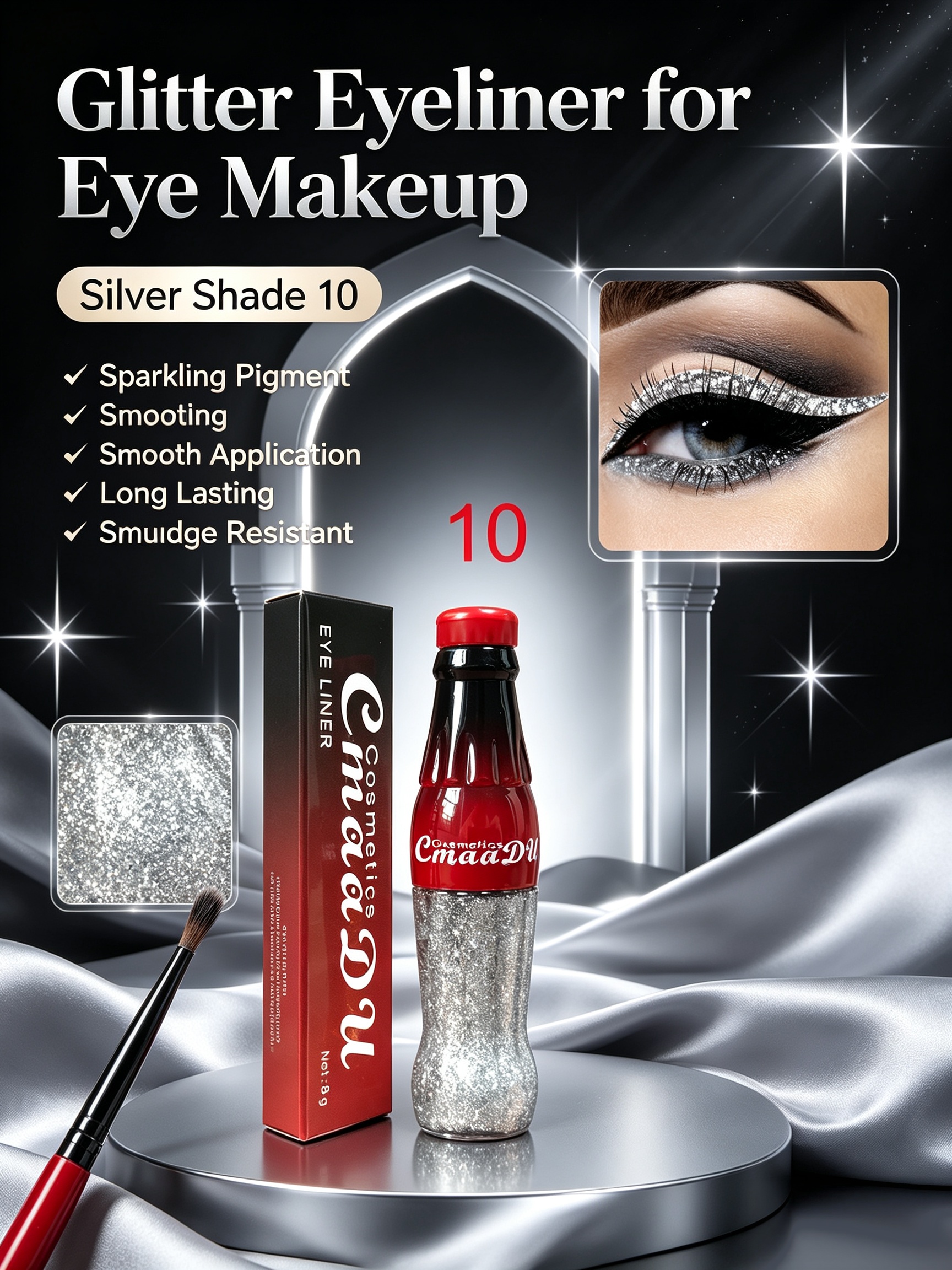 Silver Glitter Eyeliner