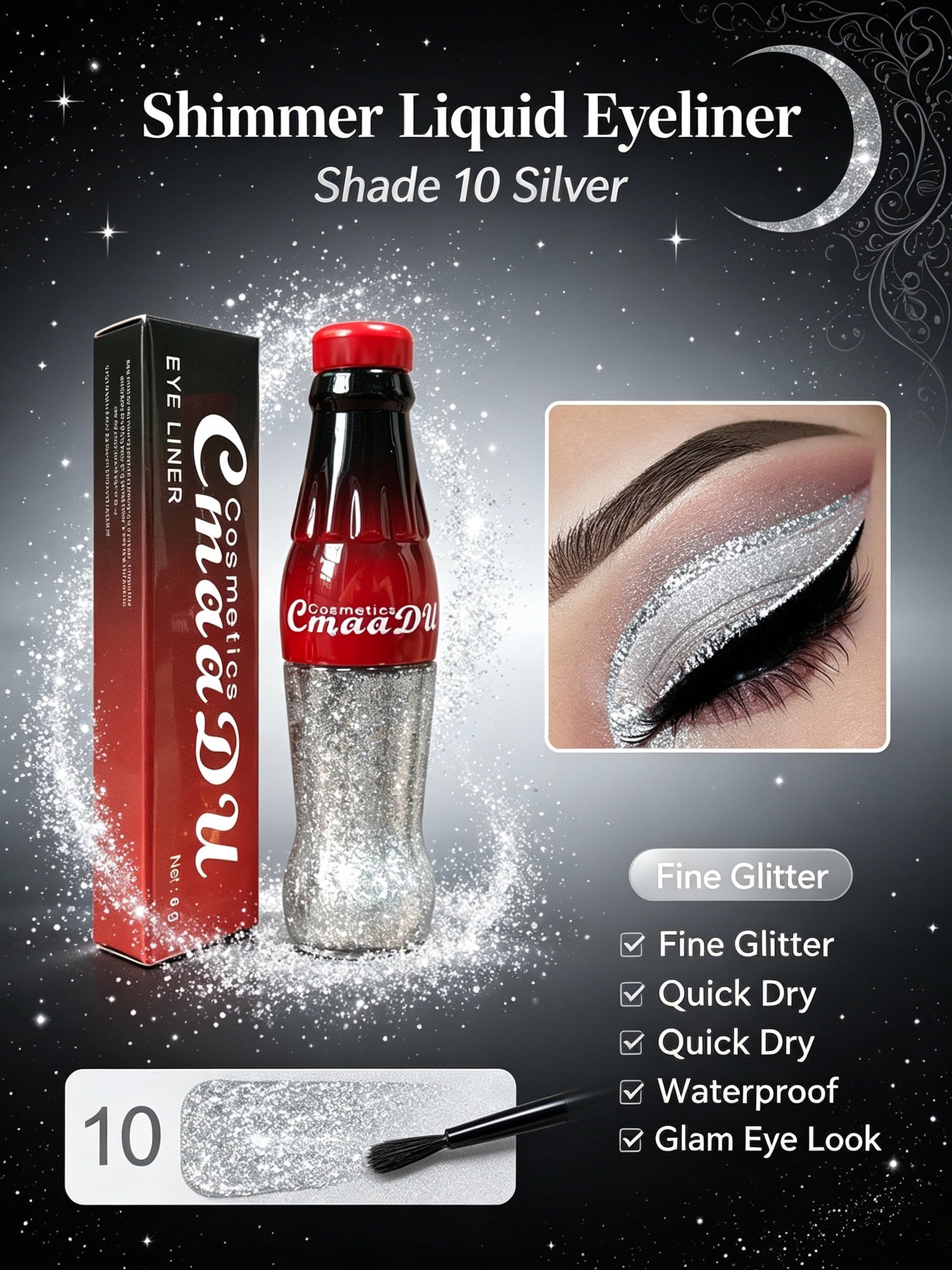 Silver Glitter Eyeliner