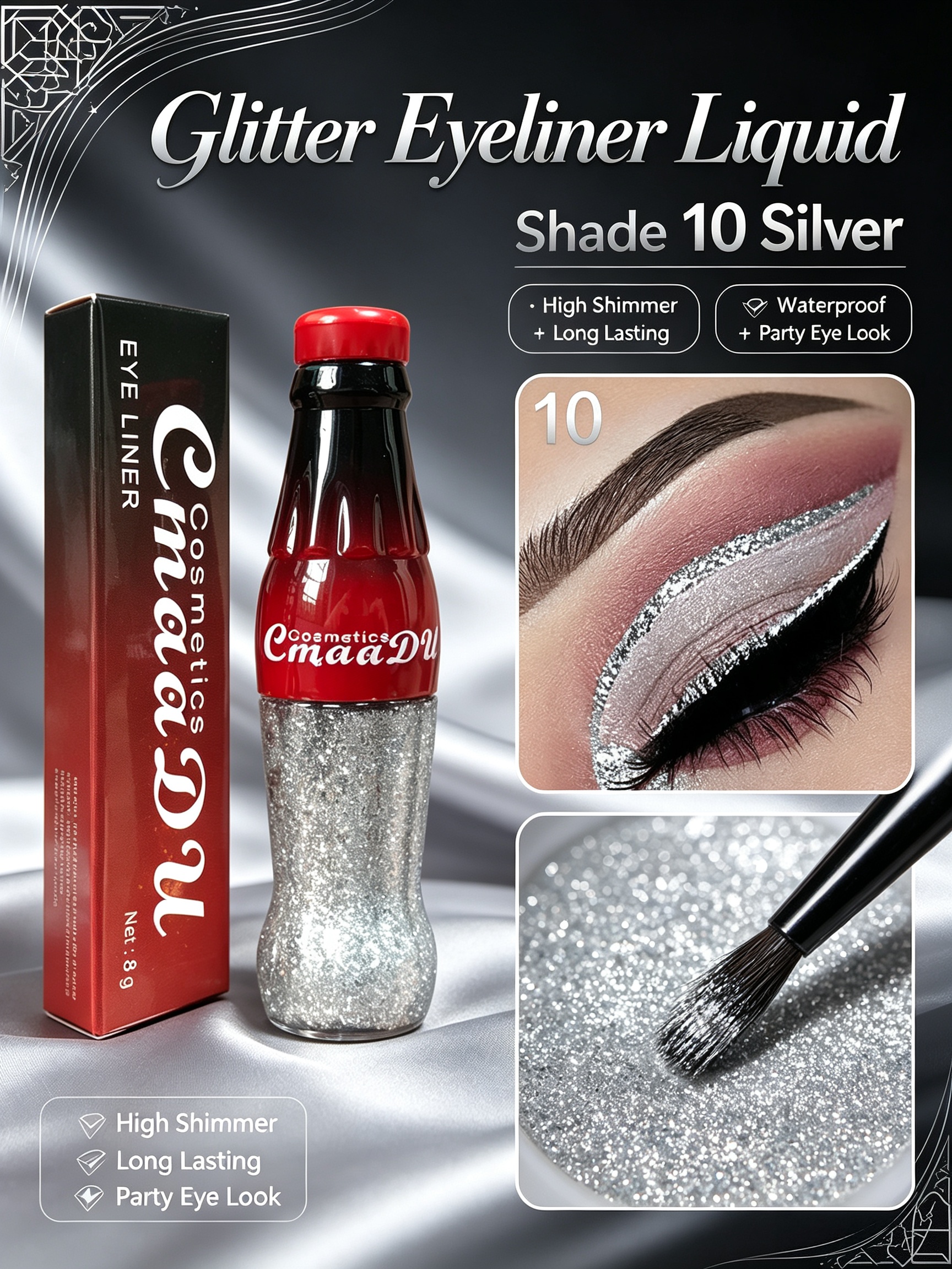 Silver Glitter Eyeliner
