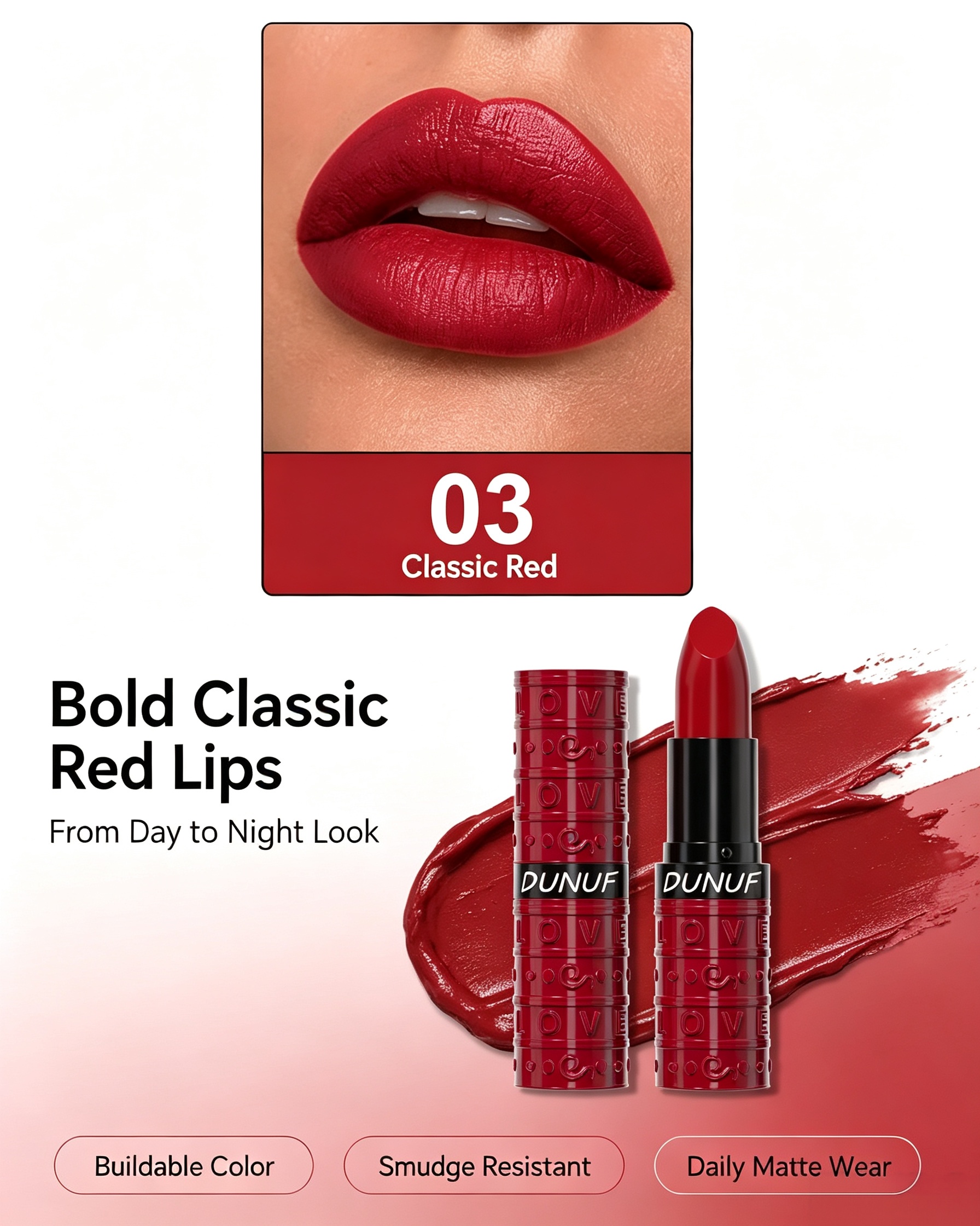 Velvet Matte Red Lipstick
