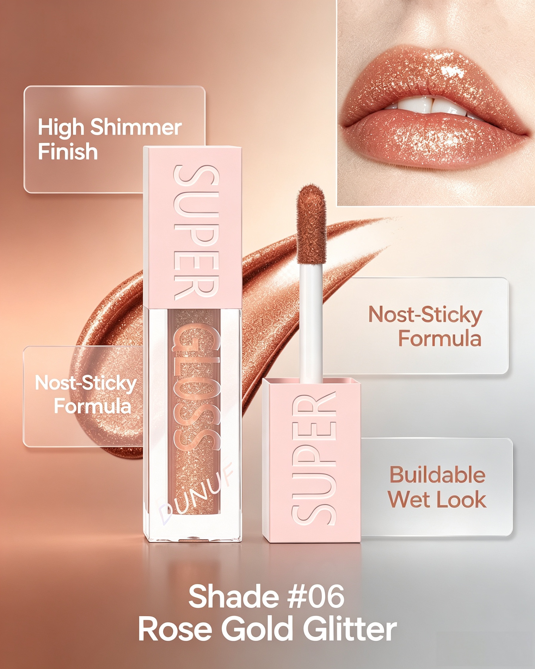Super Glossy Nude Lip Oil 06