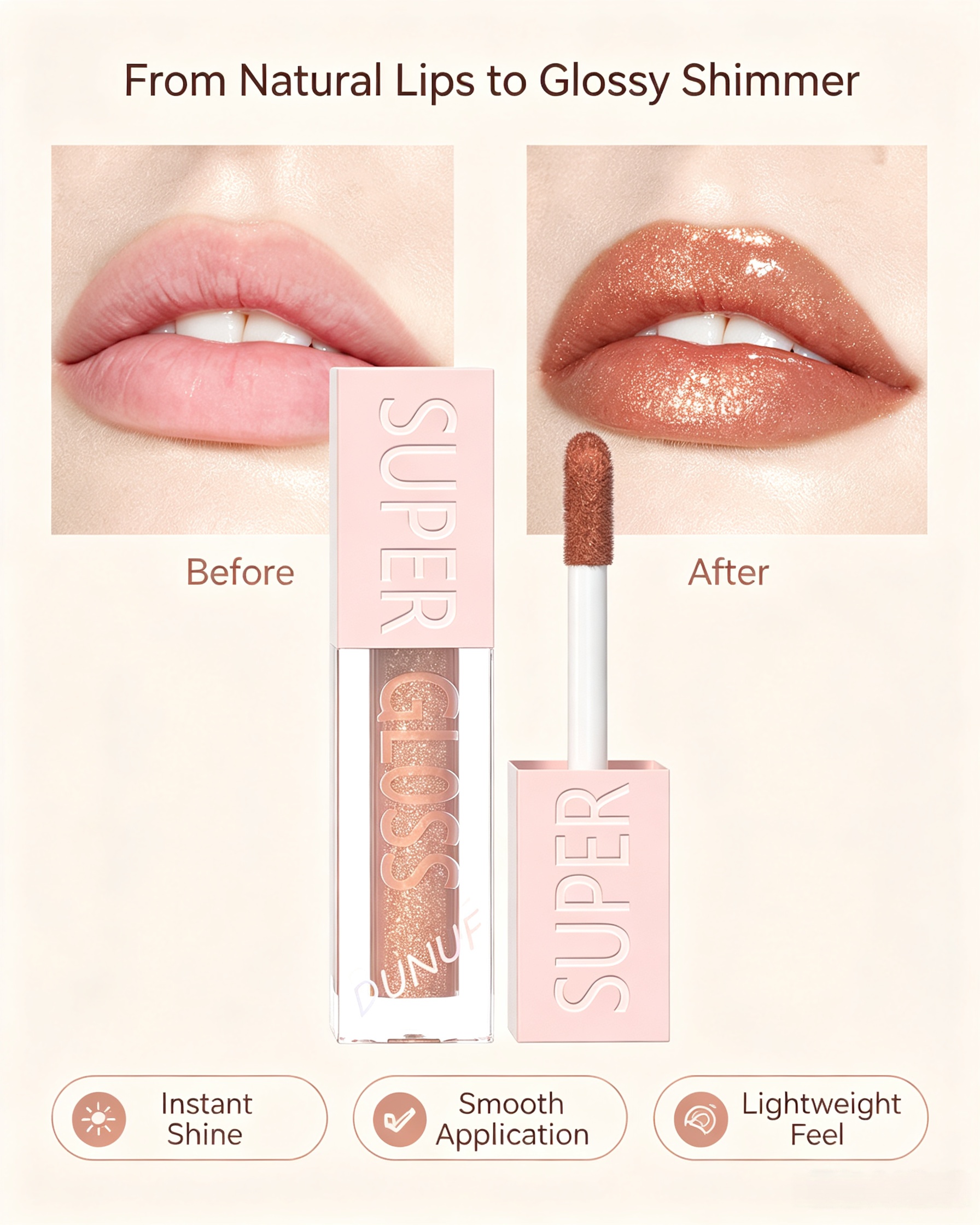 Super Glossy Nude Lip Oil 06